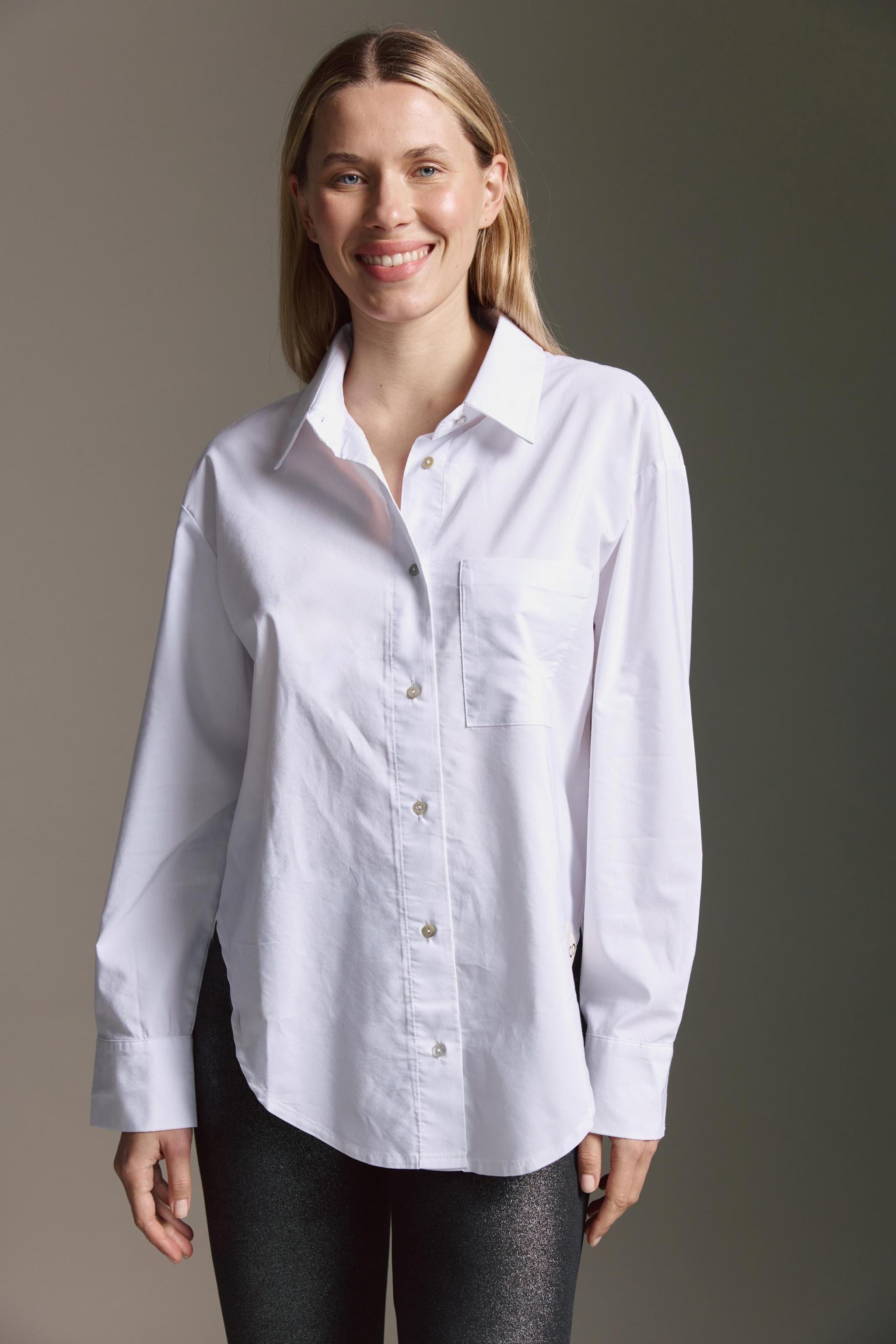 Oversized Bluse Mit Ärmelsaumdetail
