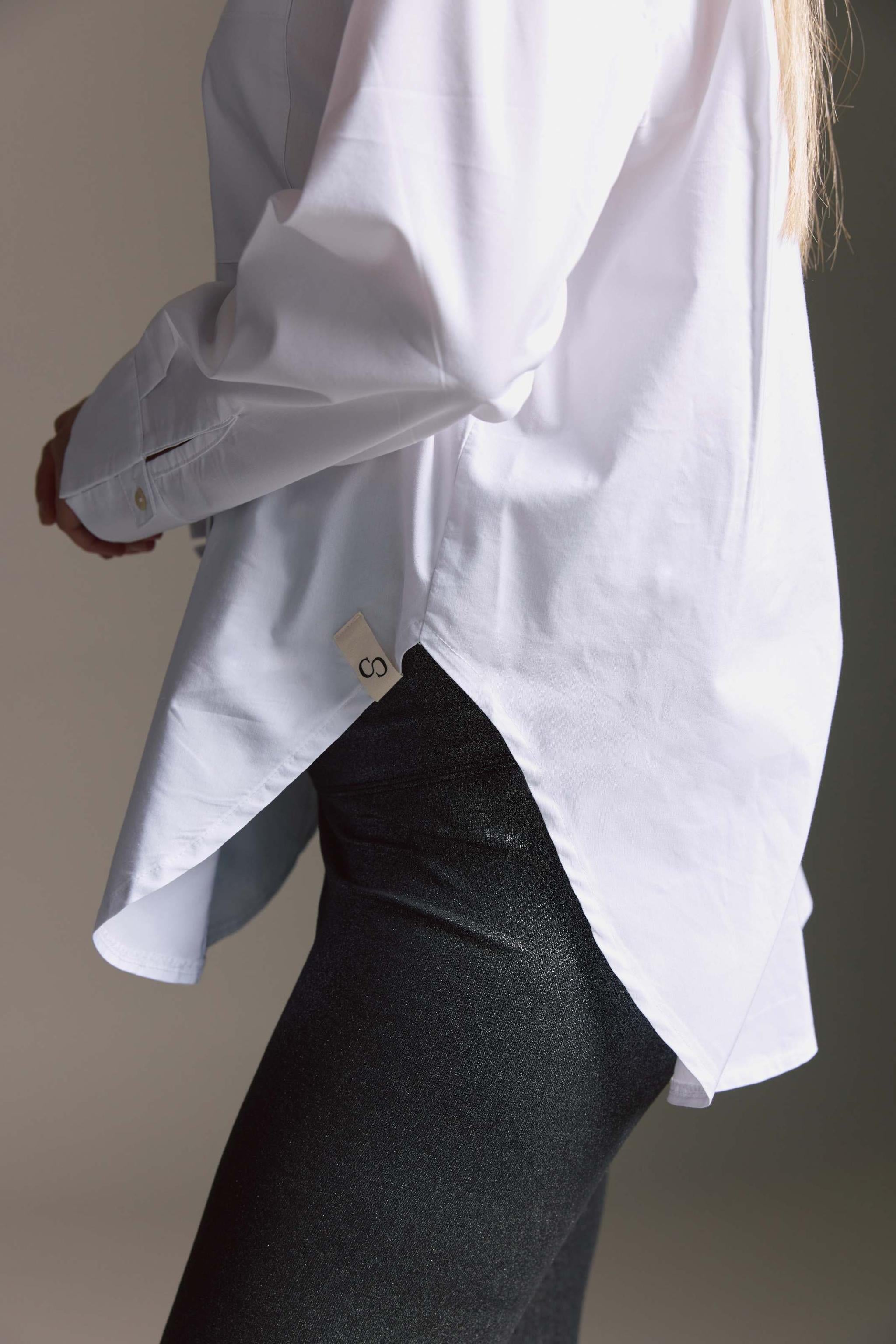 Oversized Bluse Mit Ärmelsaumdetail