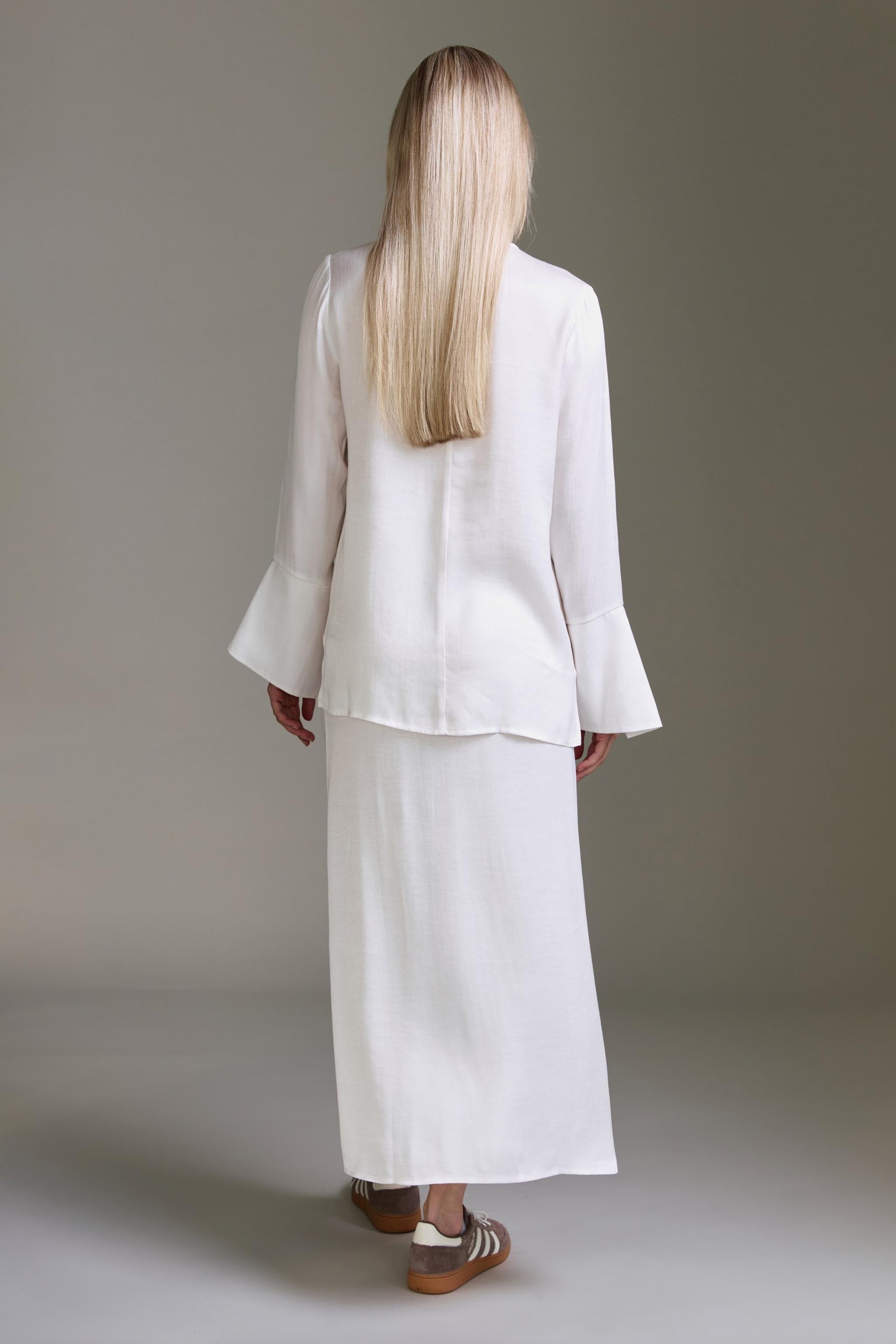 Gewaschene Bluse Mit Schlitzdetails