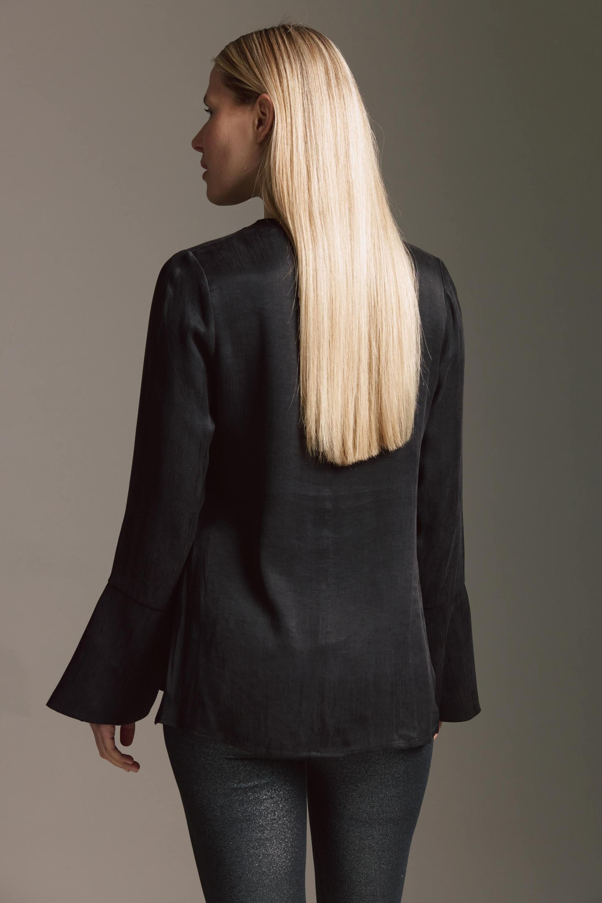Gewaschene Bluse Mit Schlitzdetails