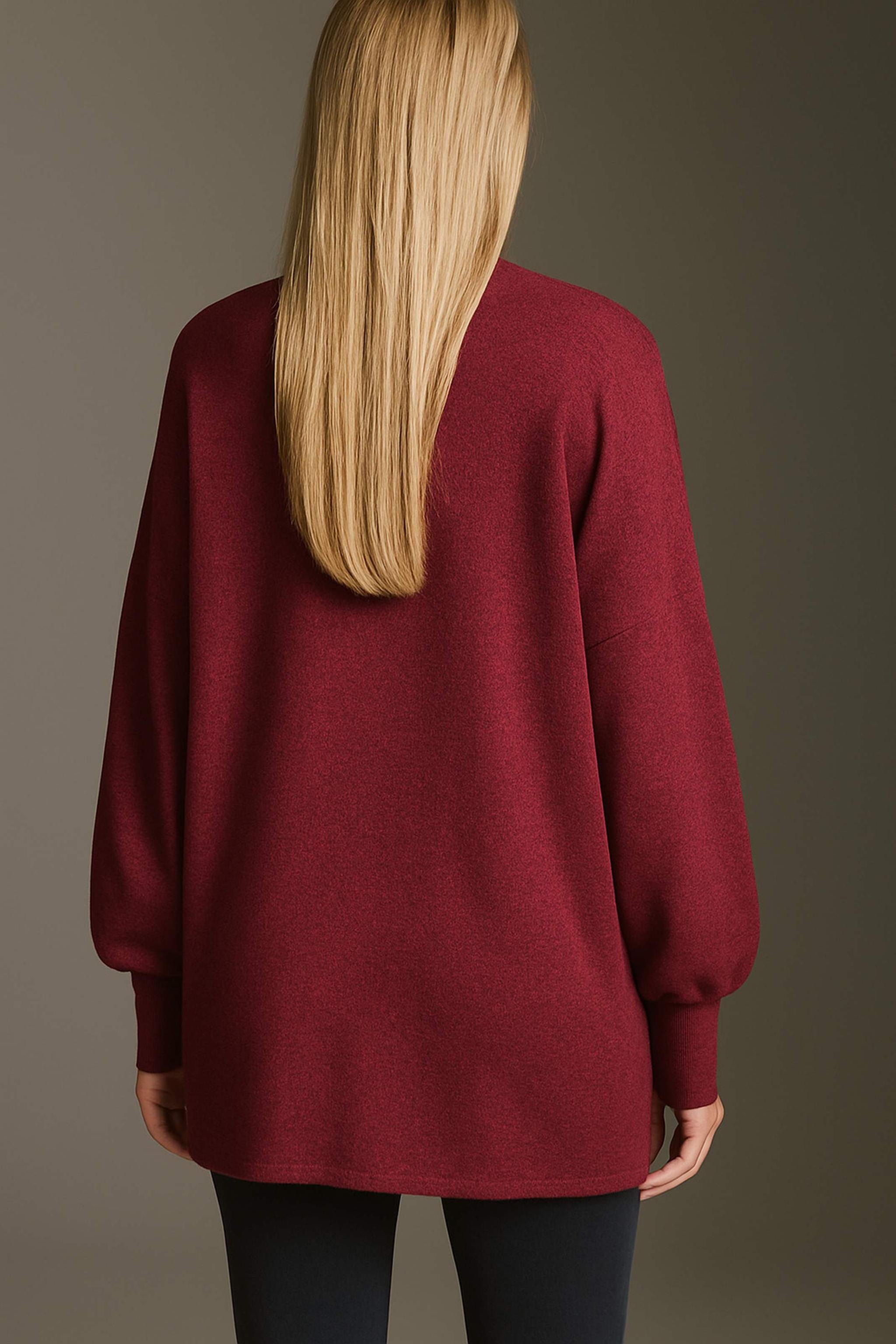 Cozy Cardigan Mit Ballonärmeln Und Besonderer Ärmelmanschette