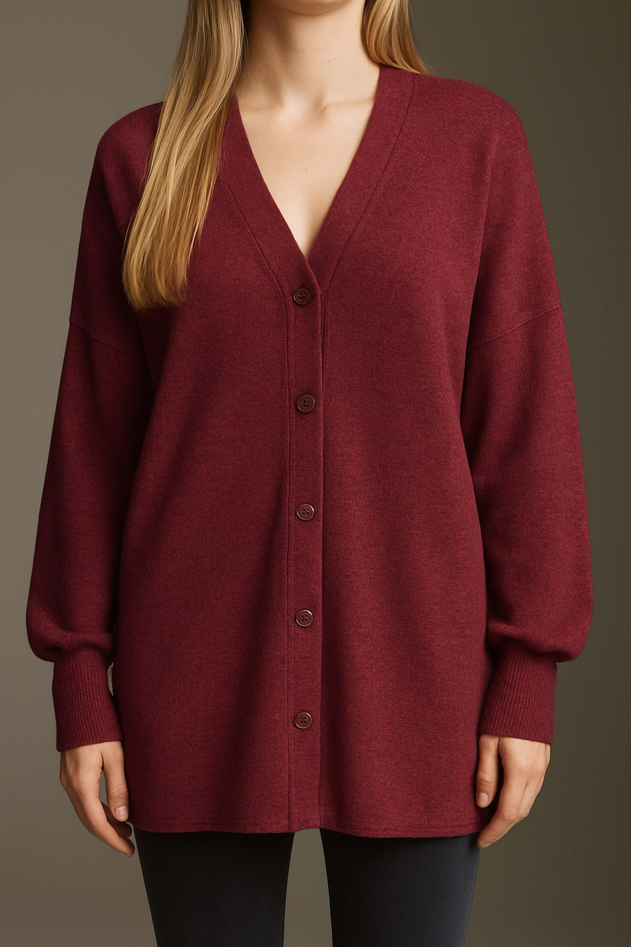 Cozy Cardigan Mit Ballonärmeln Und Besonderer Ärmelmanschette