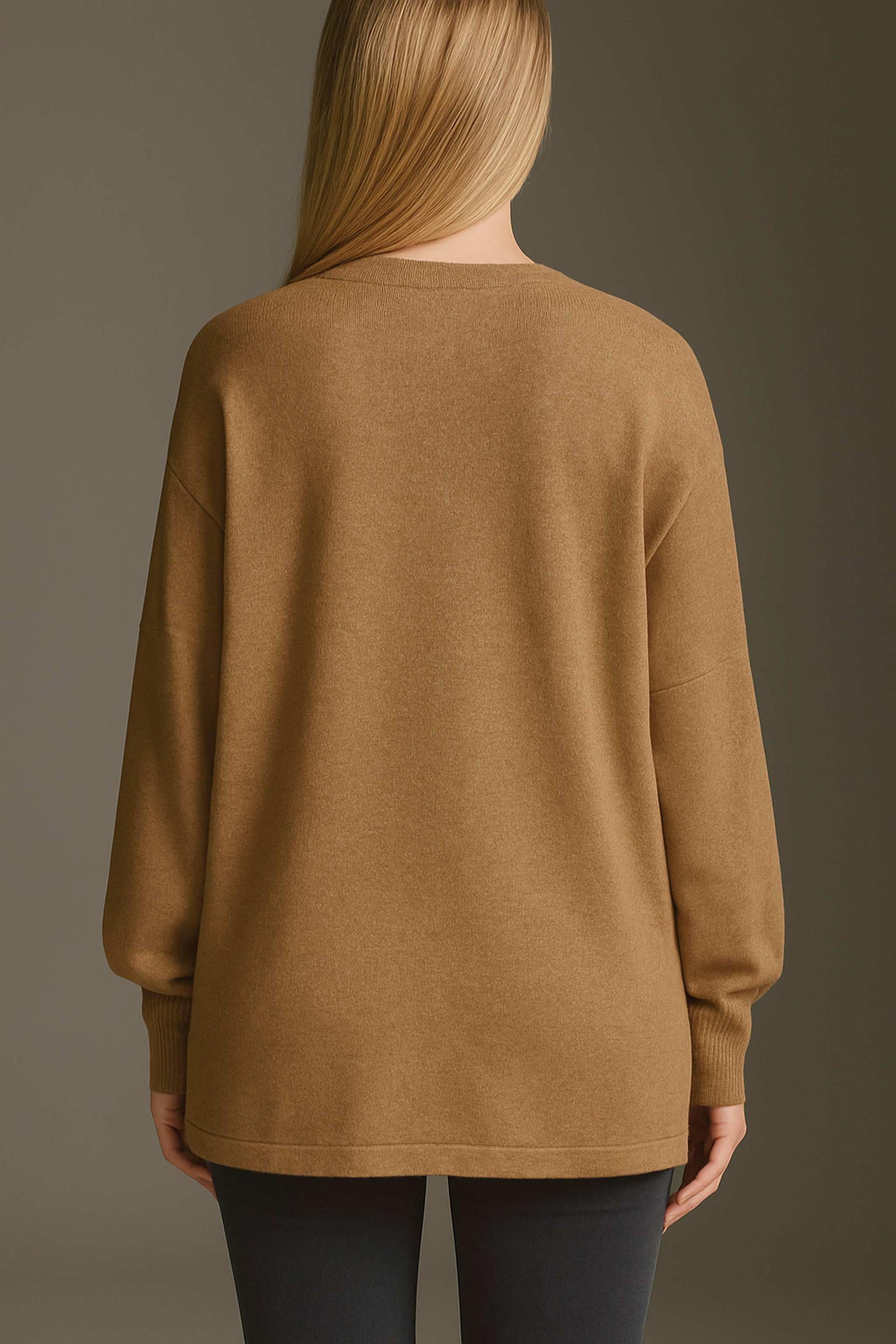 Cozy Cardigan Mit Ballonärmeln Und Besonderer Ärmelmanschette