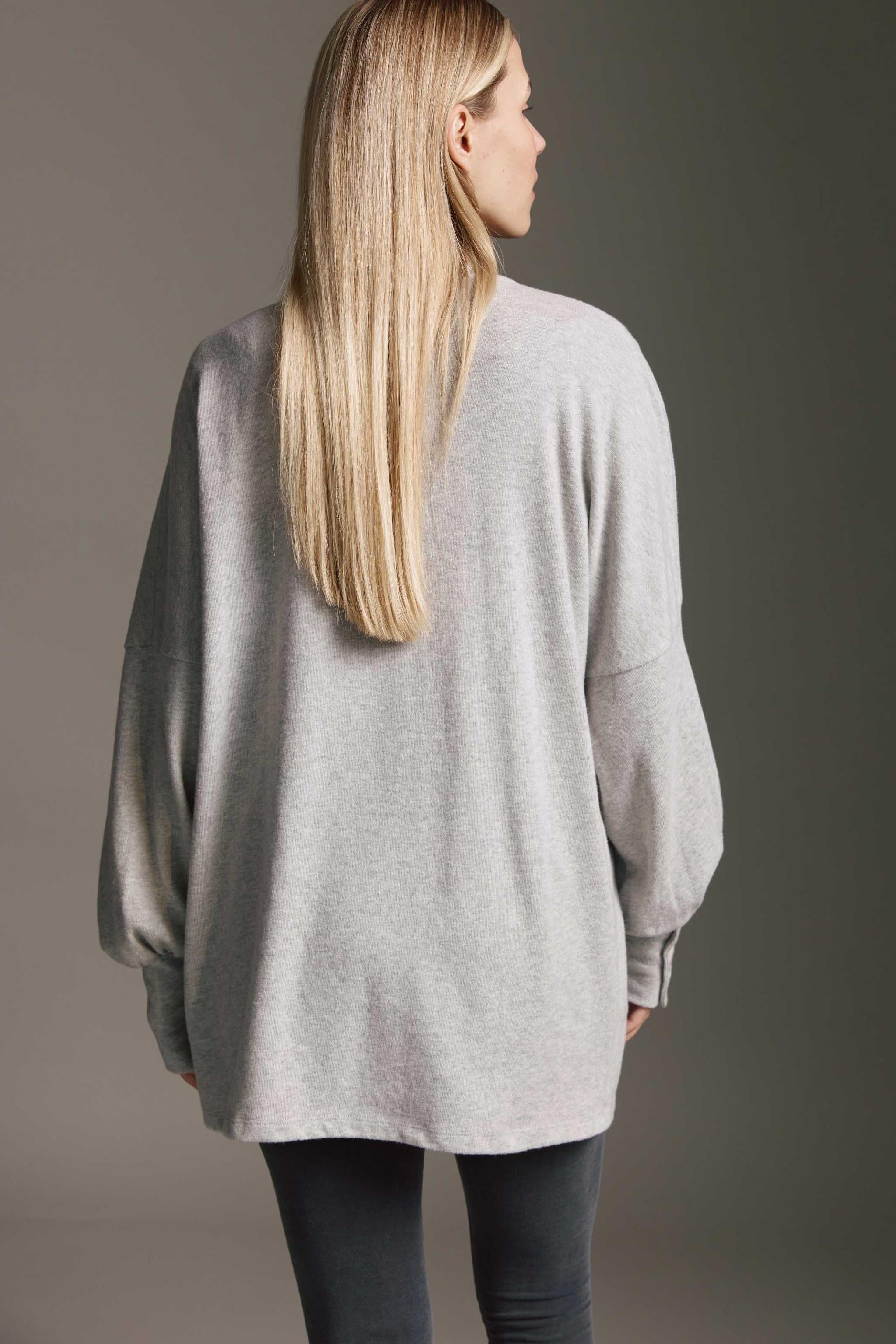 Cozy Cardigan Mit Ballonärmeln Und Besonderer Ärmelmanschette