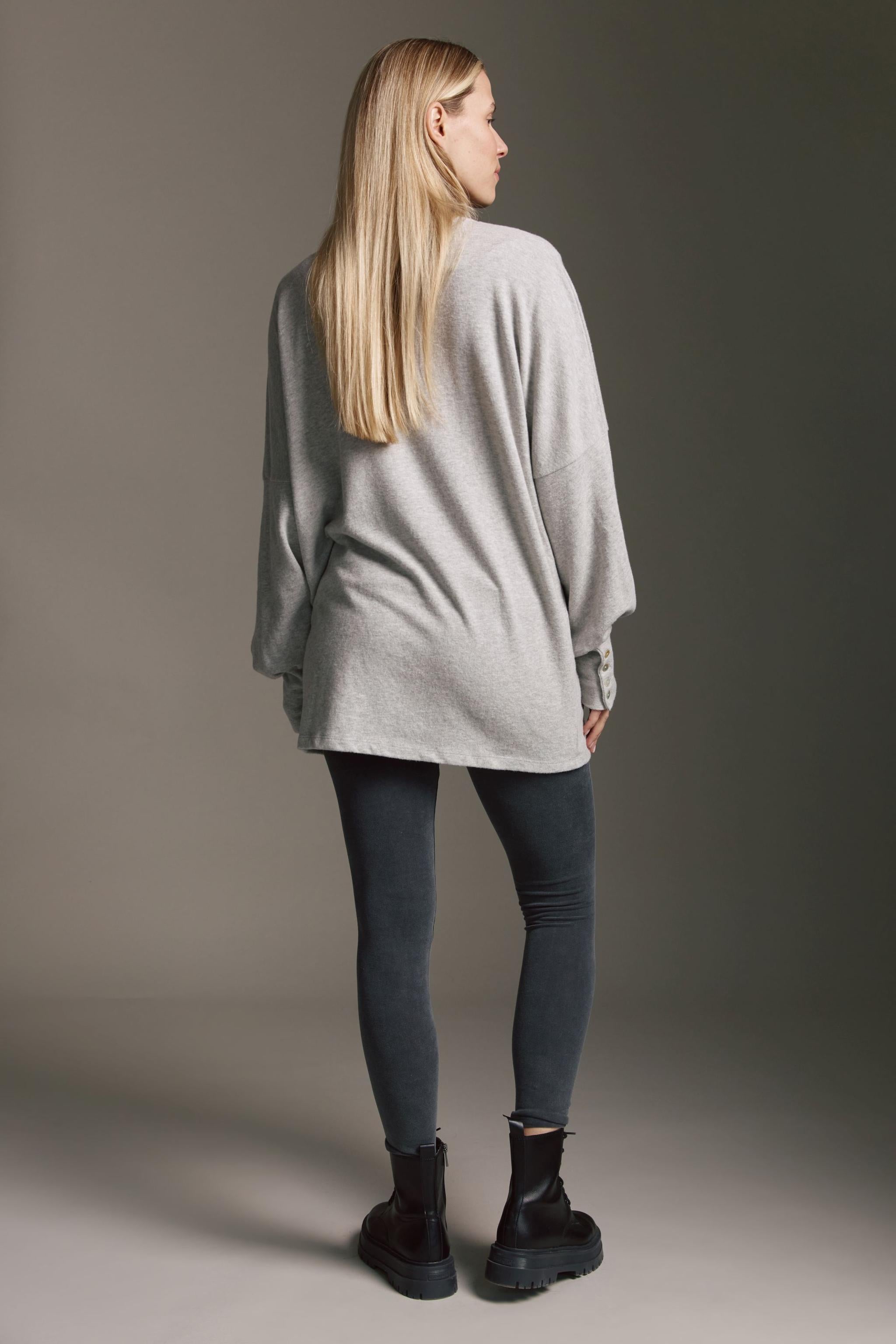 Cozy Cardigan Mit Ballonärmeln Und Besonderer Ärmelmanschette