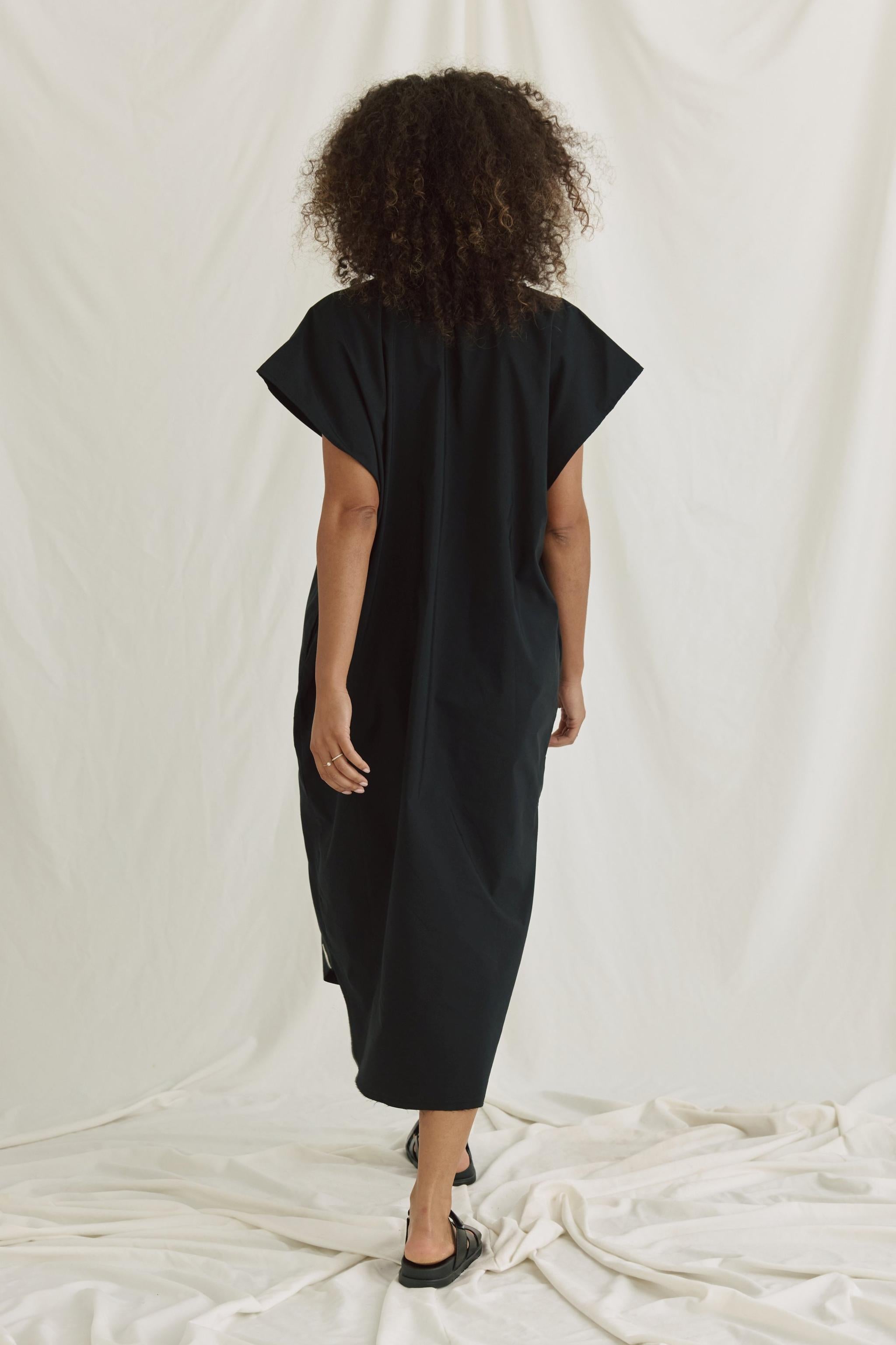 Hemdblusenkleid Mit Überschnittener Schulter