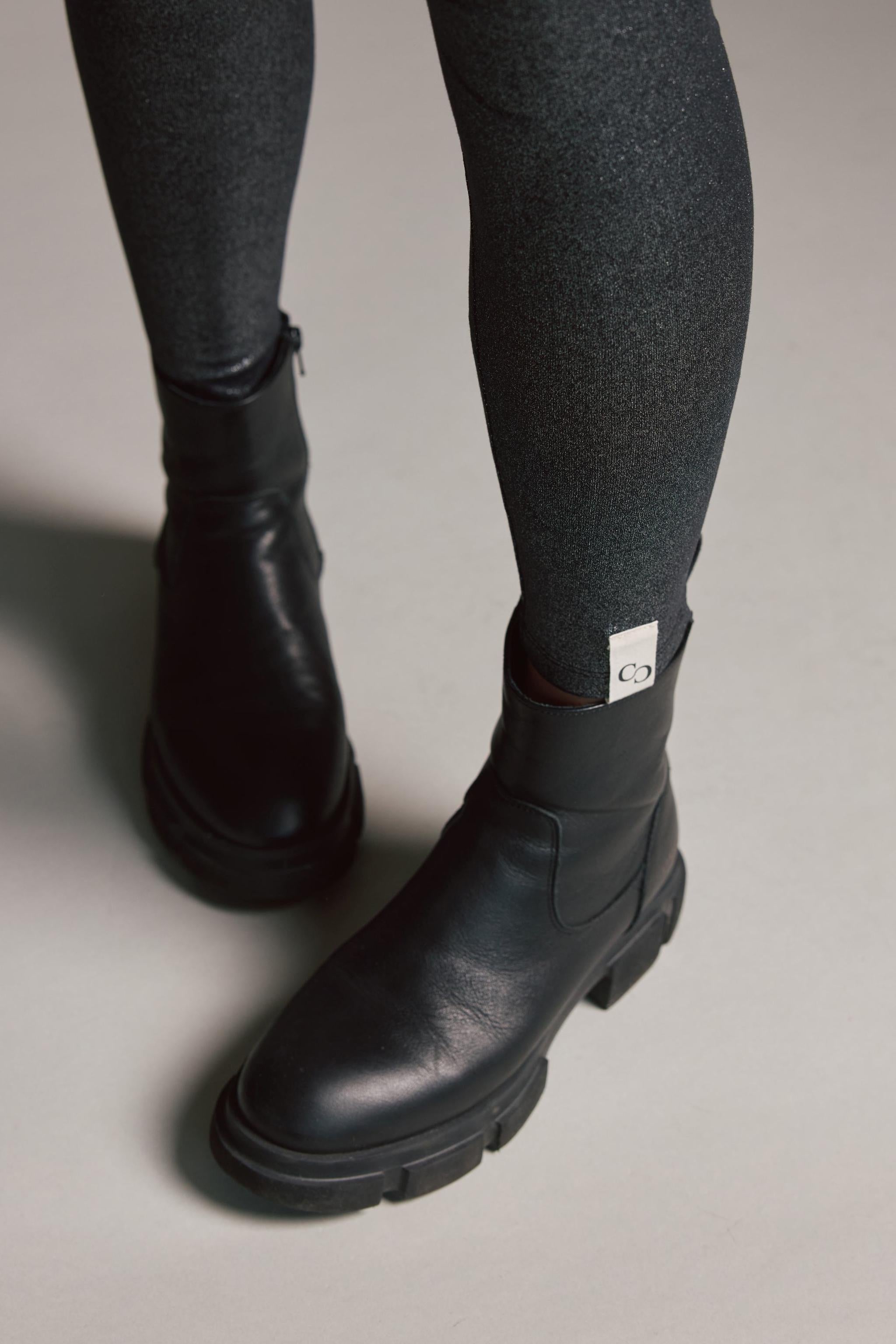 Leggins Mit Hohem Bund Und Glitterprint
