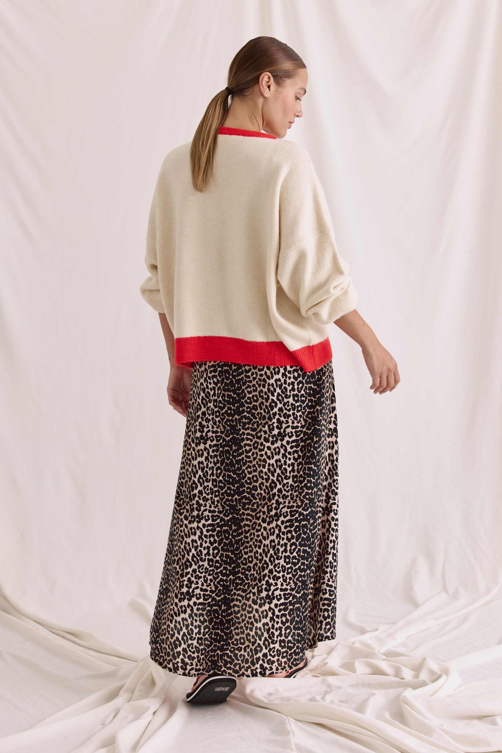Intarsia Pullover Mit Wild Love Club Slogan