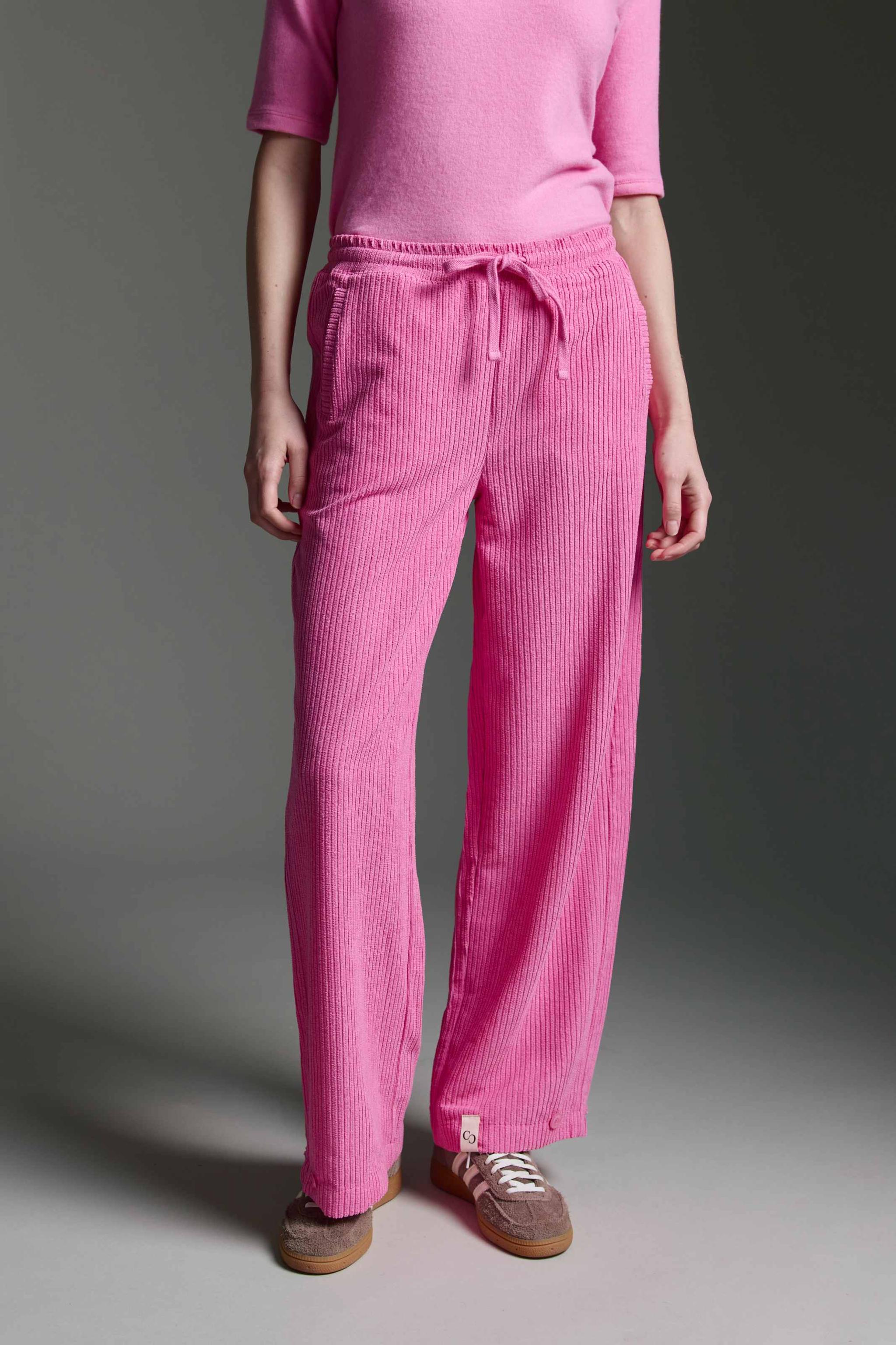 Cordhose Mit Tunnelzug, Geradem Bein Und Beinsaumdetail