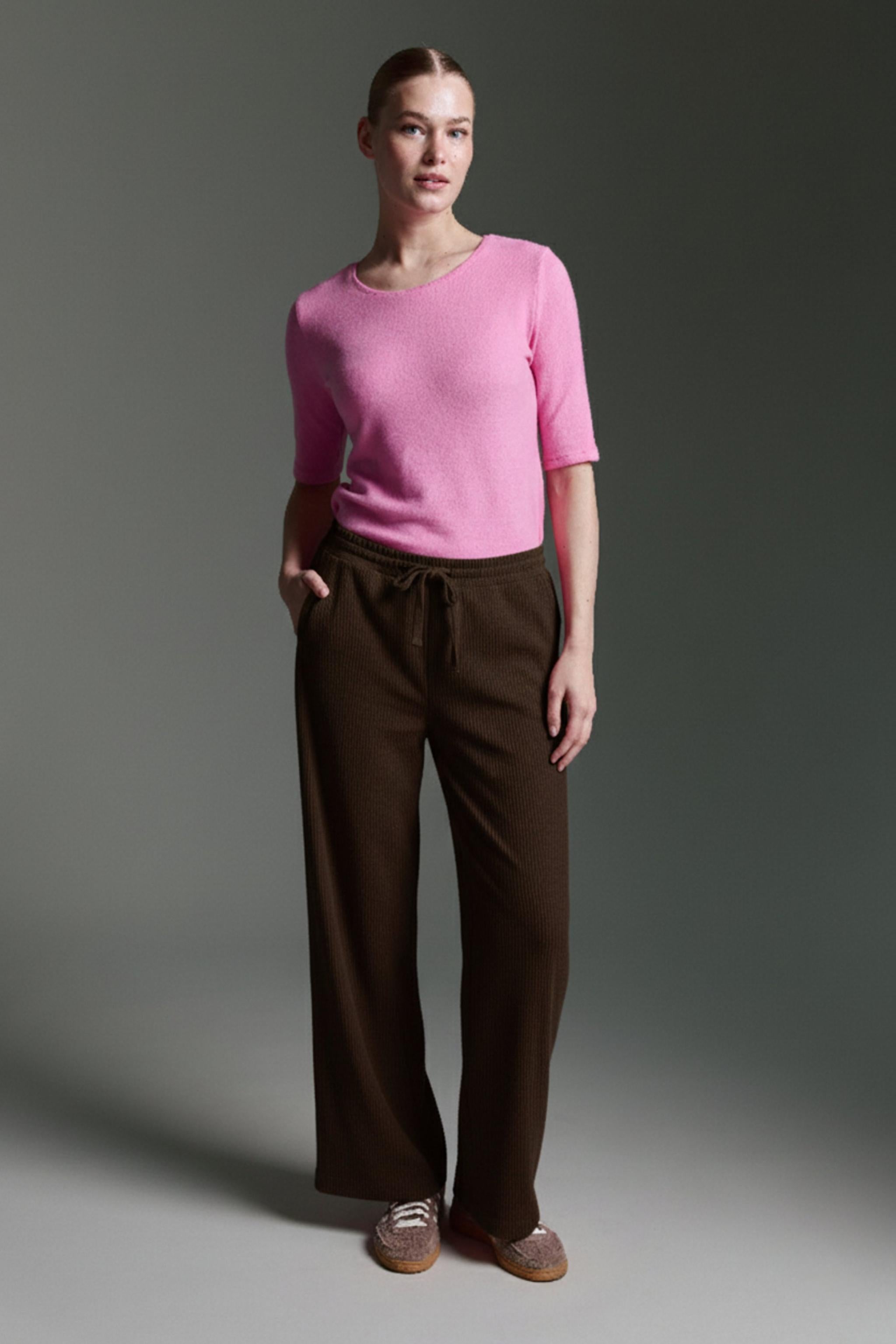 Cordhose Mit Tunnelzug, Geradem Bein Und Beinsaumdetail