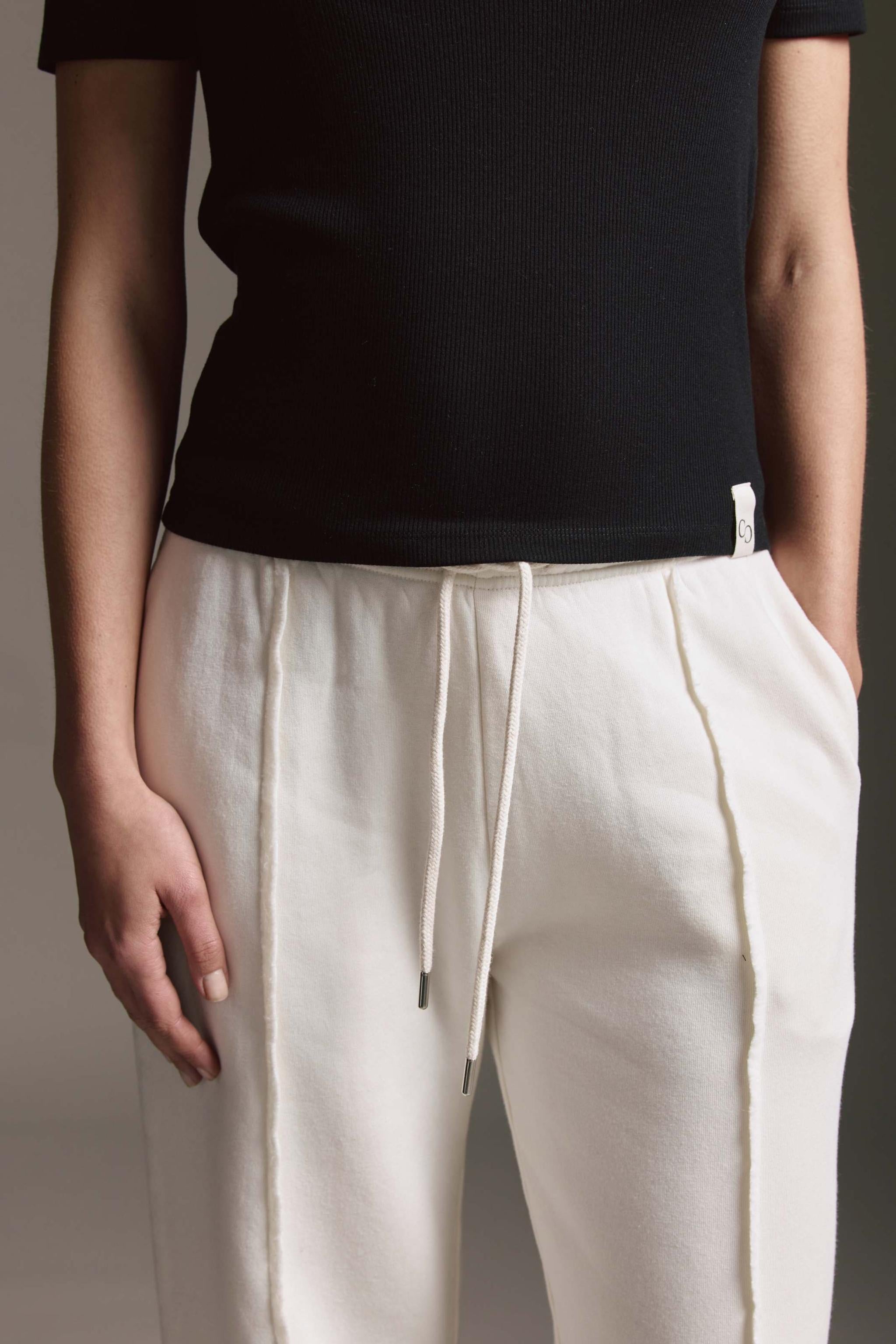 Softe Hose Mit Rollkanten-Detail Und Geradem Bein