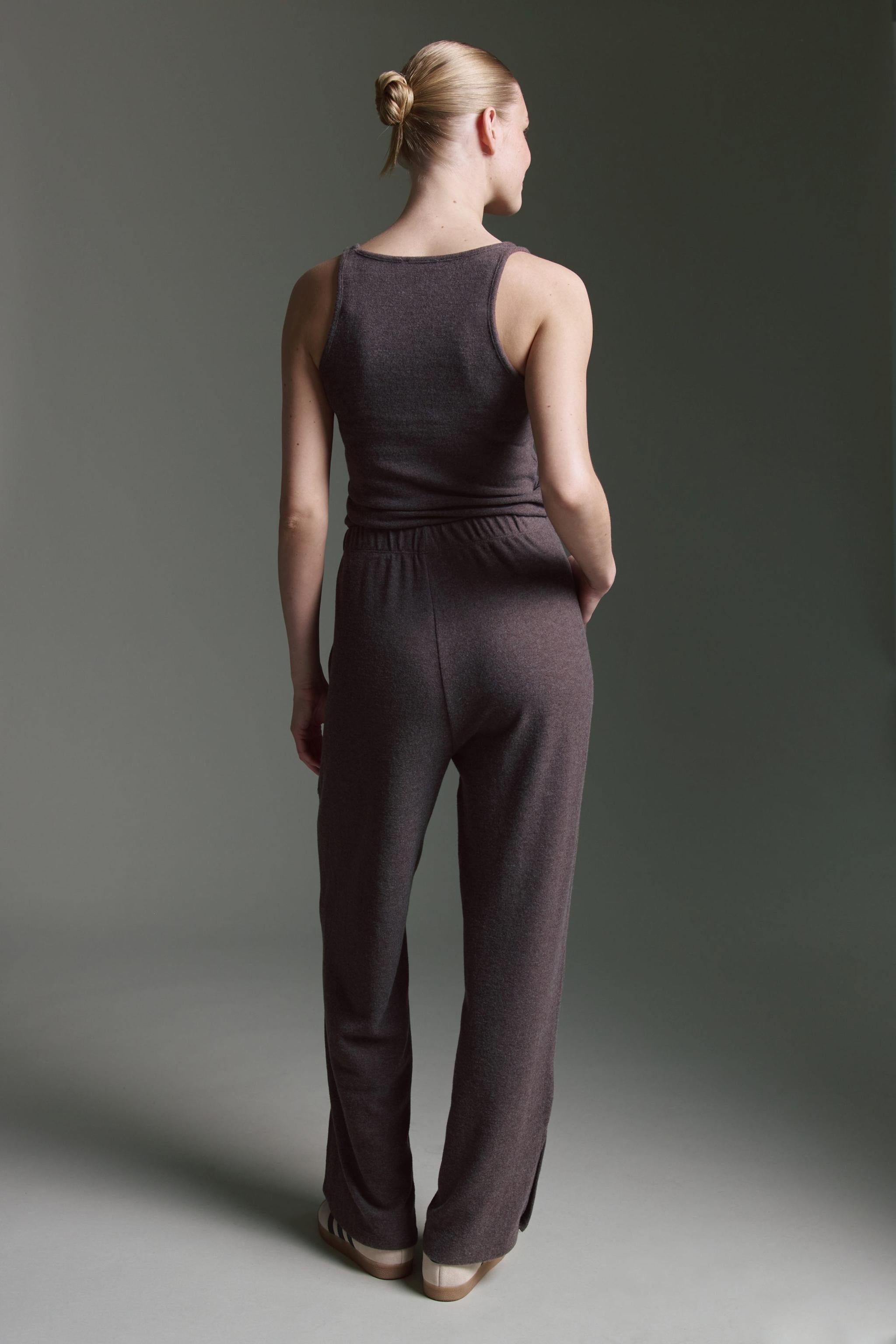 Cozy Hose Mit Elastischem Bund Und Schlitz Am Beinsaum