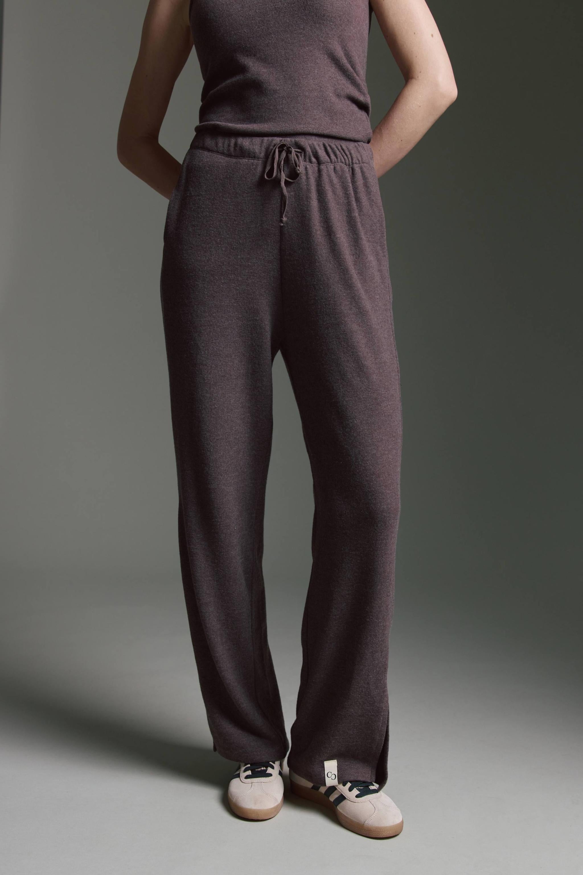 Cozy Hose Mit Elastischem Bund Und Schlitz Am Beinsaum