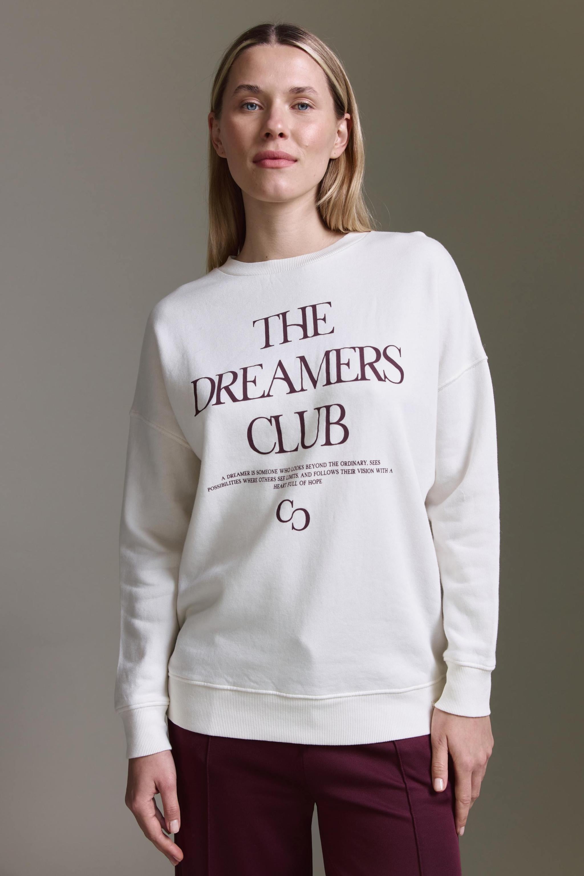 Softes Oversized Sweatshirt Mit Rundhals Und The Dreamers Club Druck