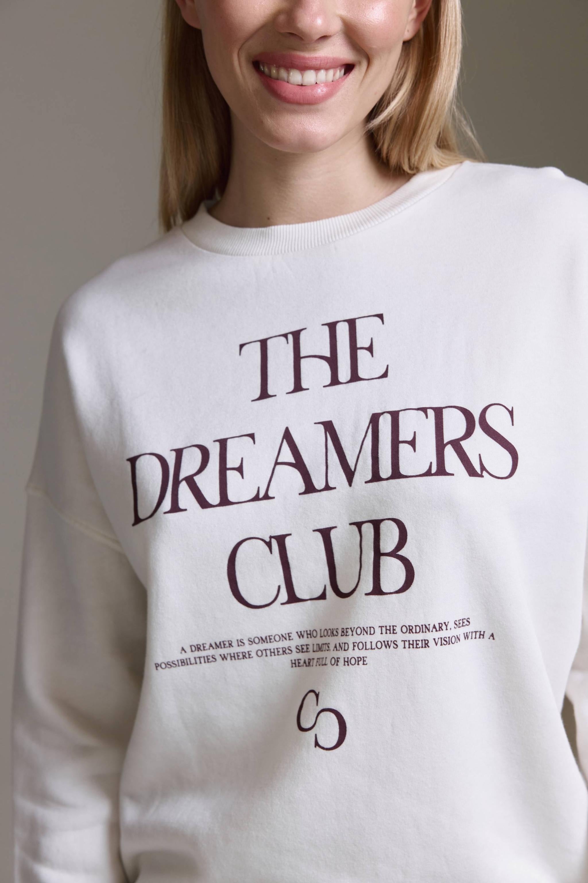 Softes Oversized Sweatshirt Mit Rundhals Und The Dreamers Club Druck