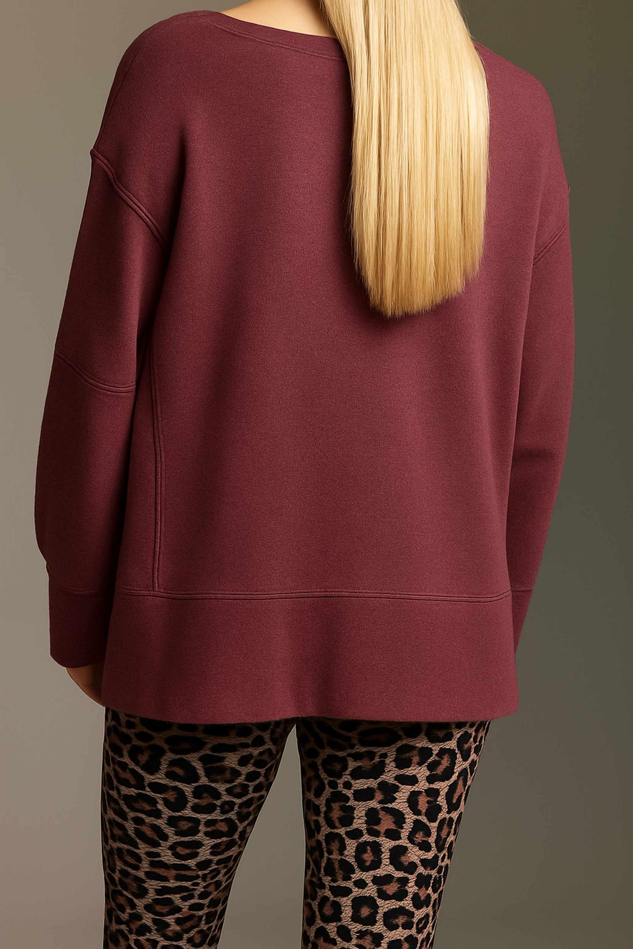 Softes Sweatshirt Mit Weitem O-Hals Und Inside-Out Elementen