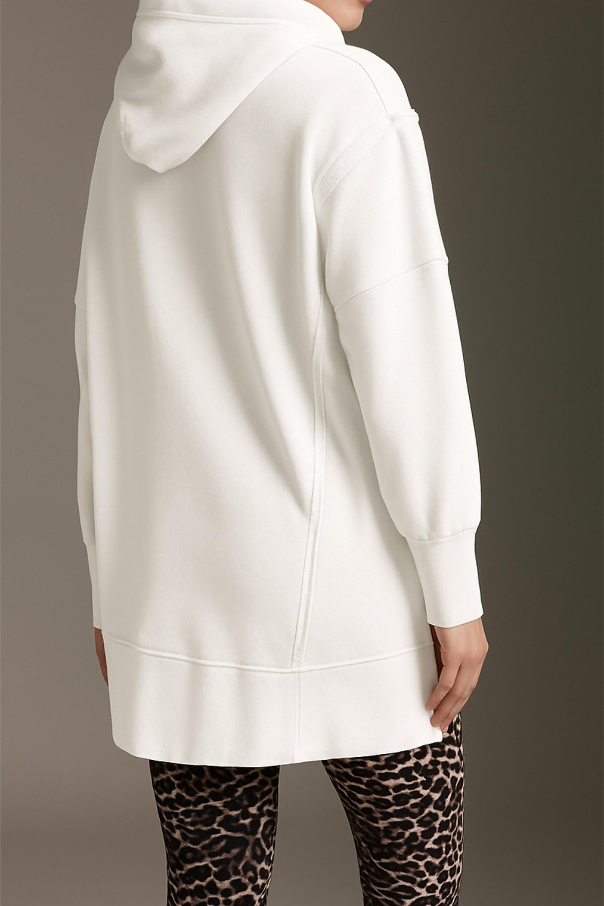Softes Long Sweatshirt Mit Kapuze, Inside-Out Elementen Und Seitenschlitz