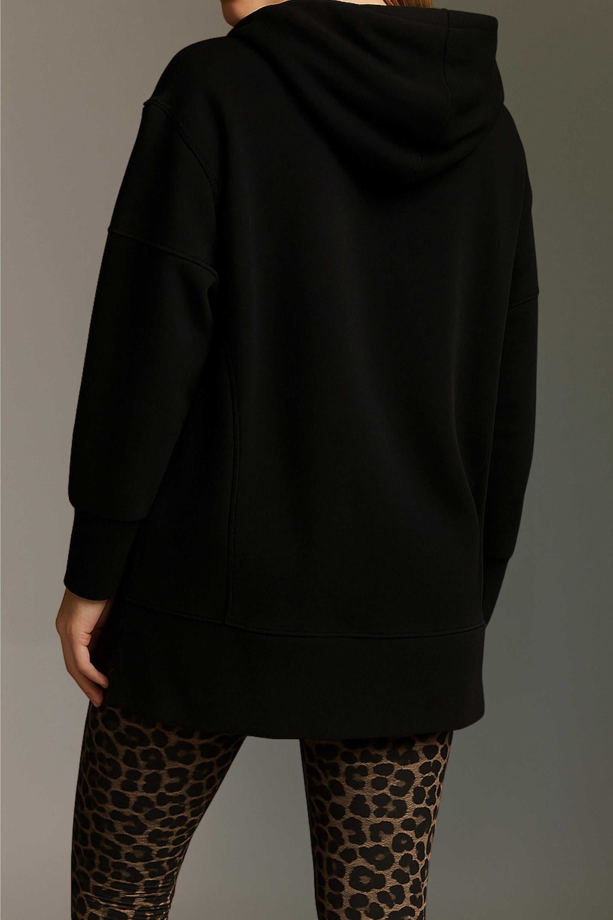 Softes Long Sweatshirt Mit Kapuze, Inside-Out Elementen Und Seitenschlitz