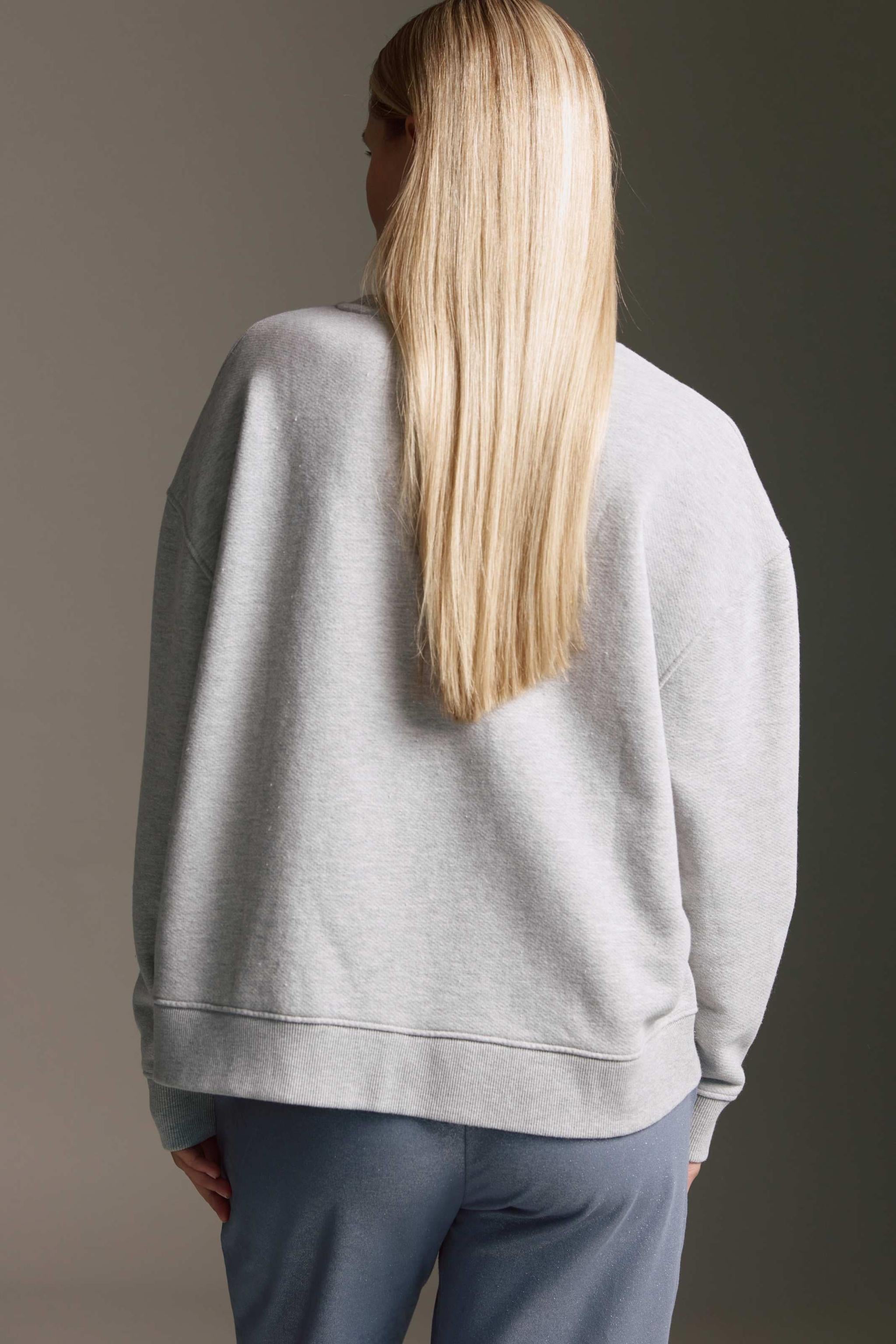 Heavy Weight Sweatshirt Mit Rundhals Und Offenen Seitennähten