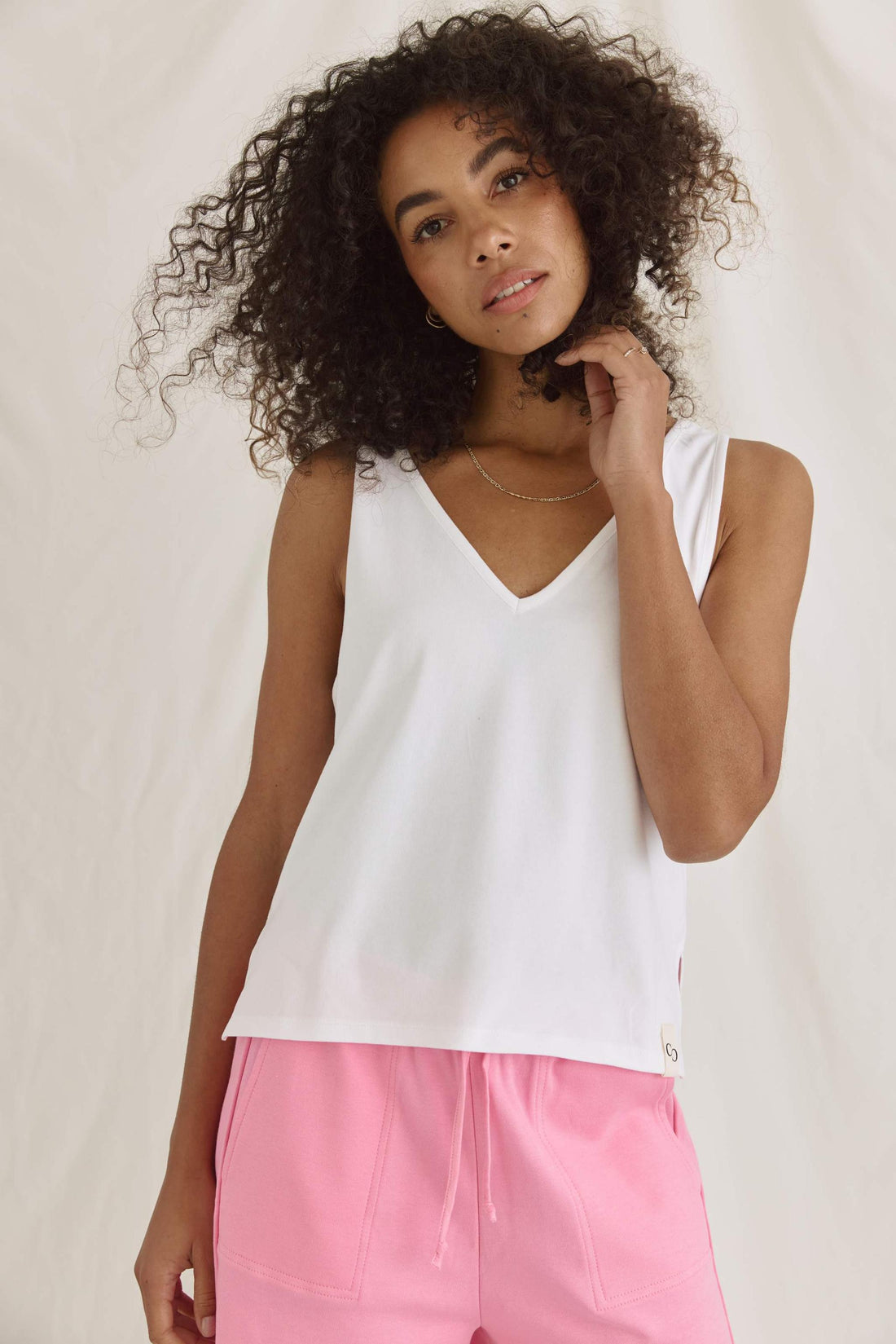 Softes Top Mit V Hals Und Seitenschlitz