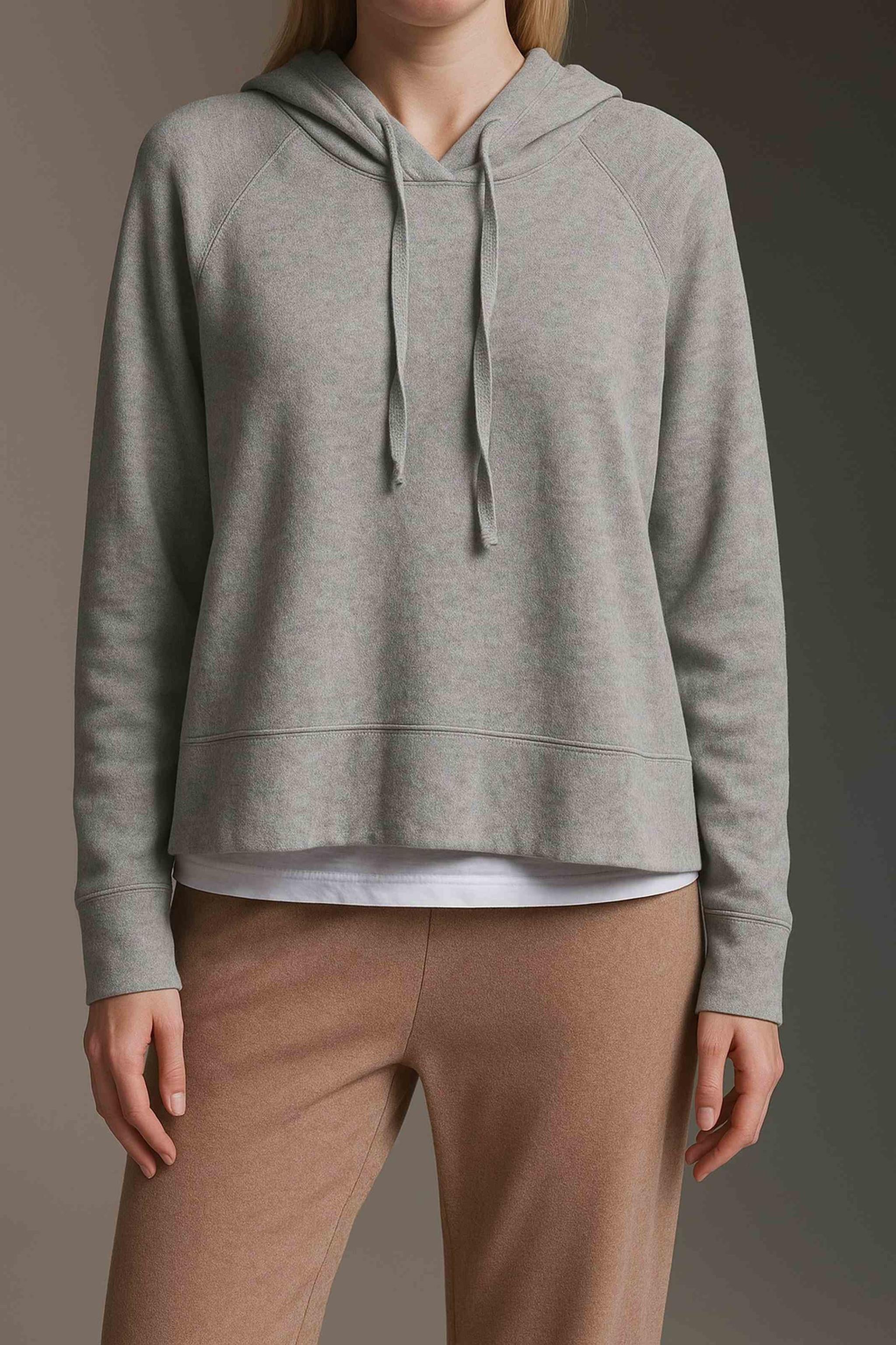 Cozy Cropped Langarmshirt Mit Seitenschlitz Und Kapuze