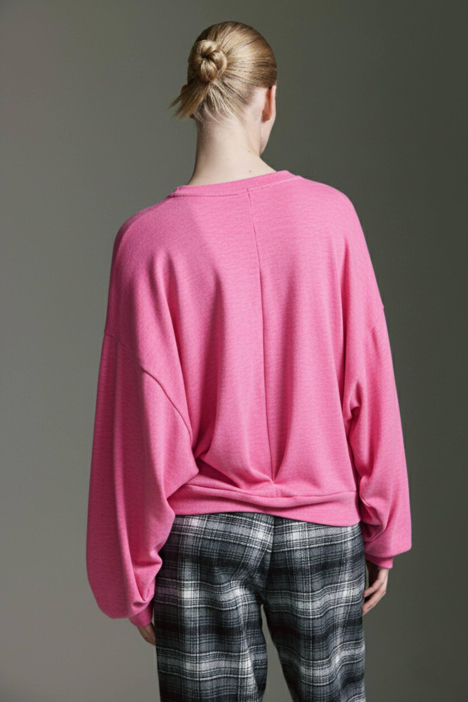 Cozy Langarmshirt Mit Rundhals Und Gerafftem Detail