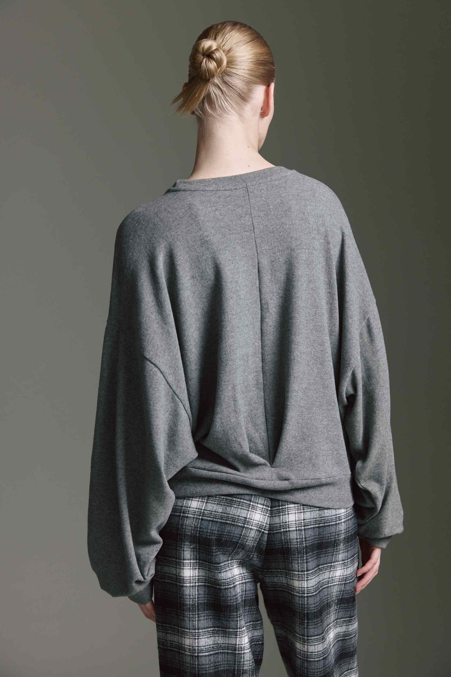 Cozy Langarmshirt Mit Rundhals Und Gerafftem Detail