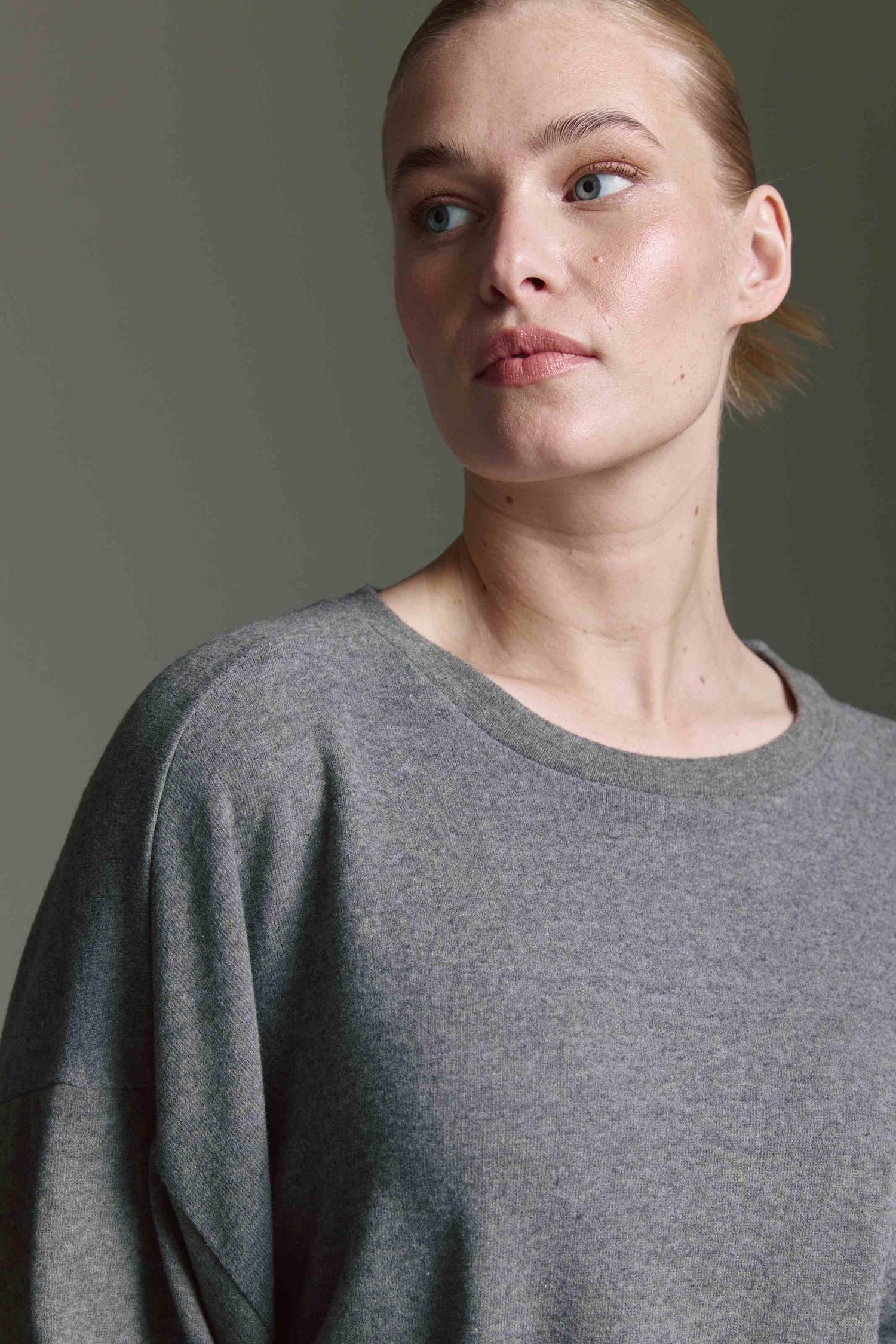 Cozy Langarmshirt Mit Rundhals Und Gerafftem Detail