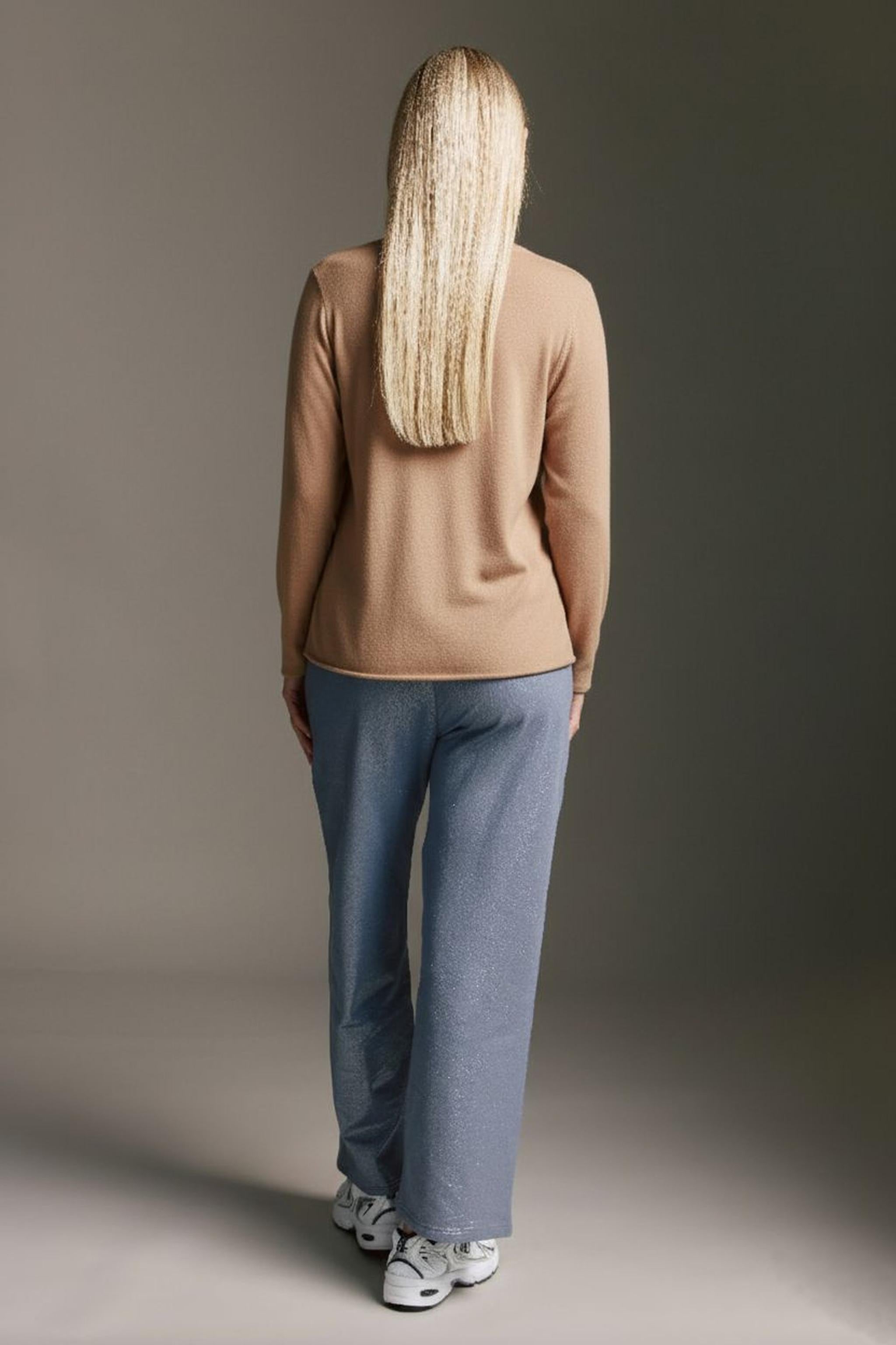 Strickoptik Langarmshirt Mit Rundhals Und Rollkanten