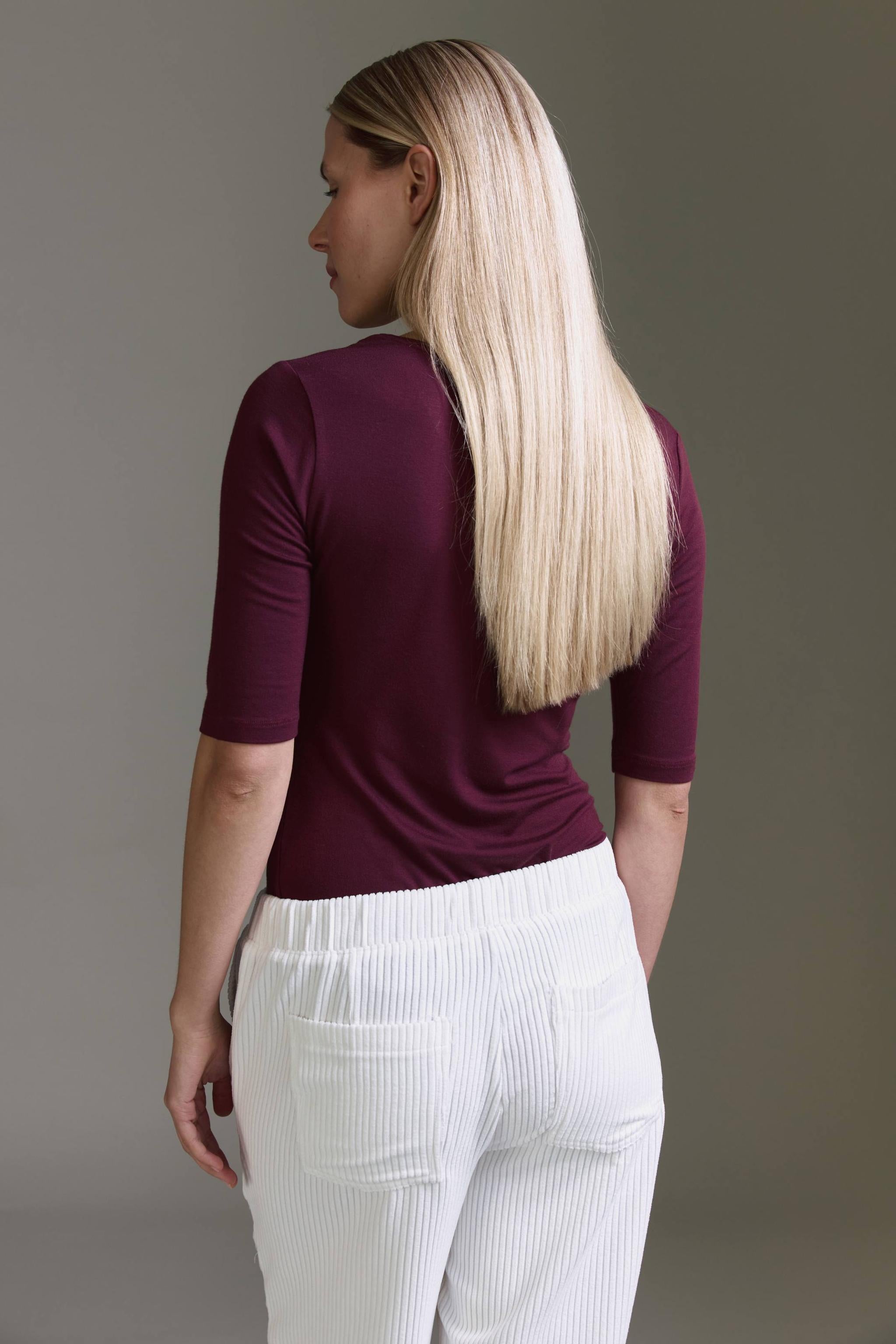 Super Softes 3/4 Arm Shirt Mit Rundhals
