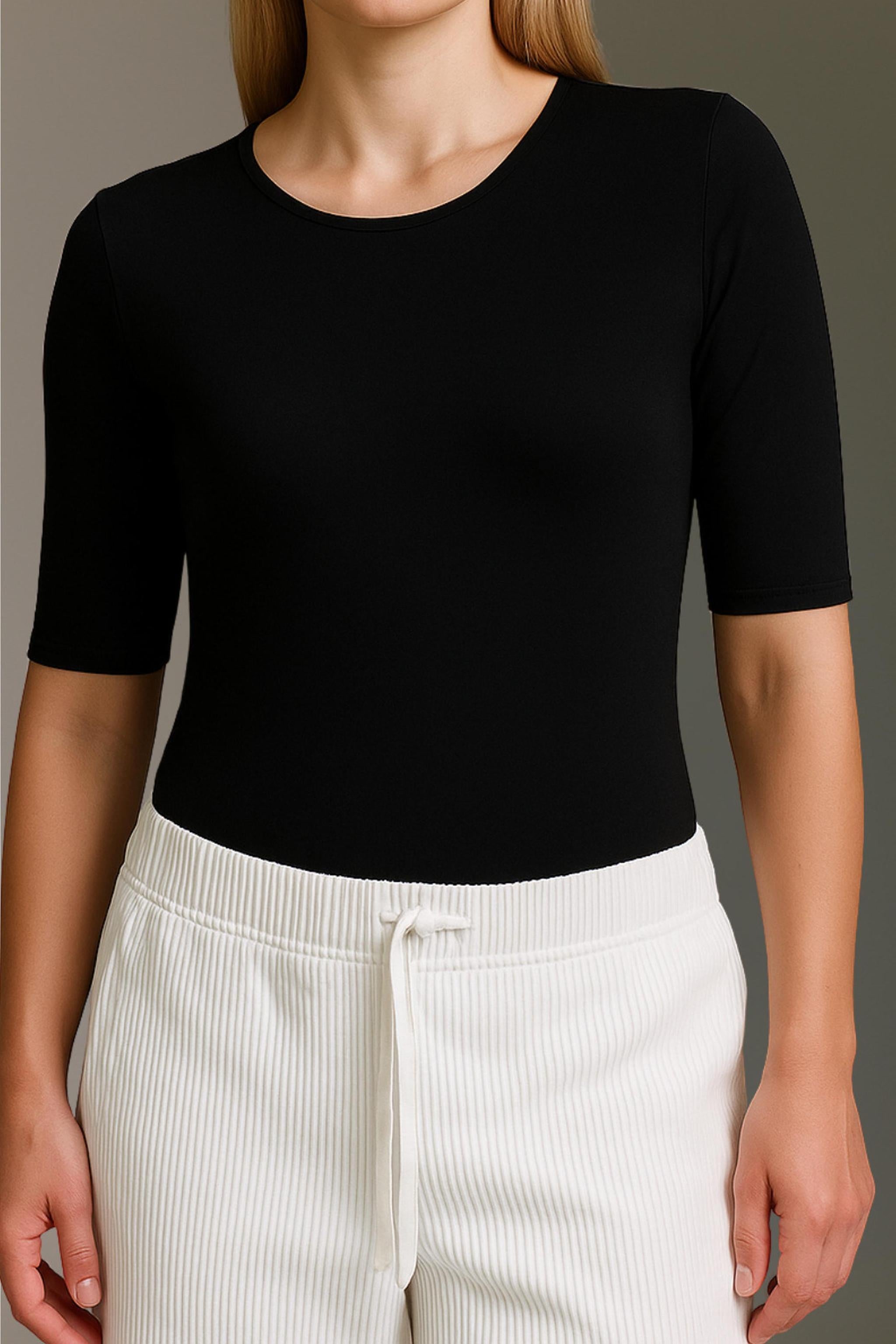 Super Softes 3/4 Arm Shirt Mit Rundhals