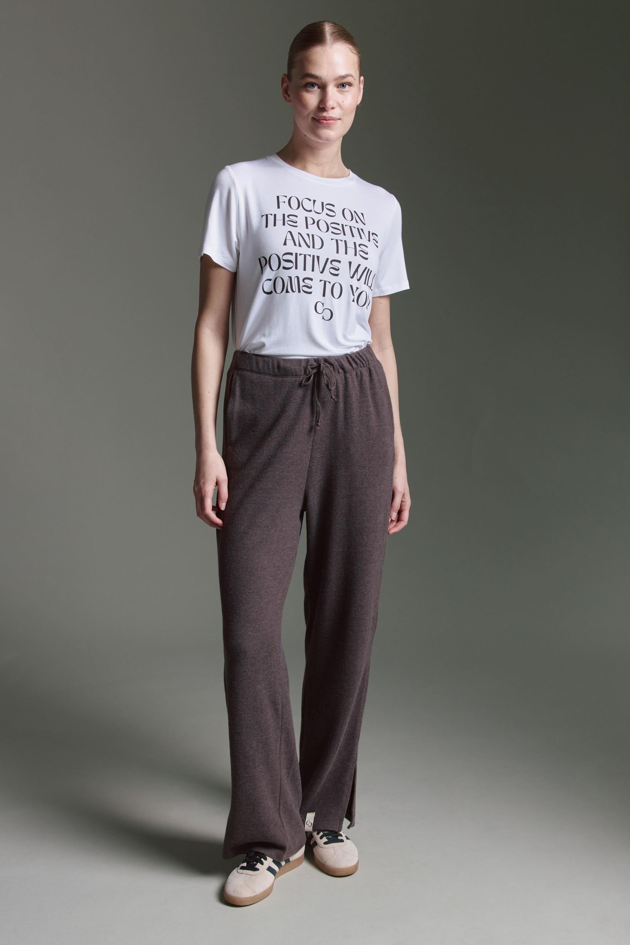 Softes T-Shirt Mit Rundhals Und Druck