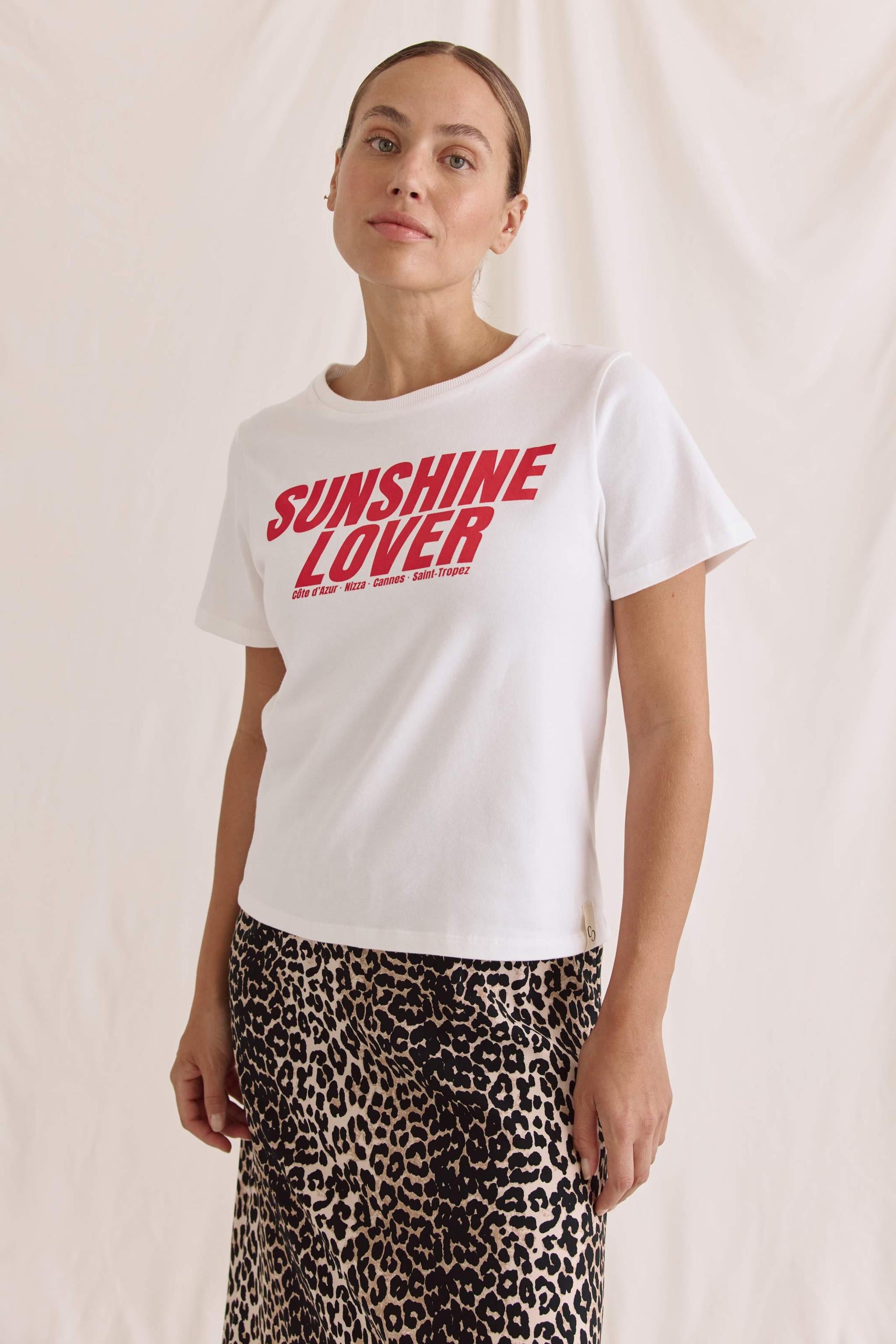 Soft Regular Fit T-Shirt Round Neck And Sunshine Lover Print
