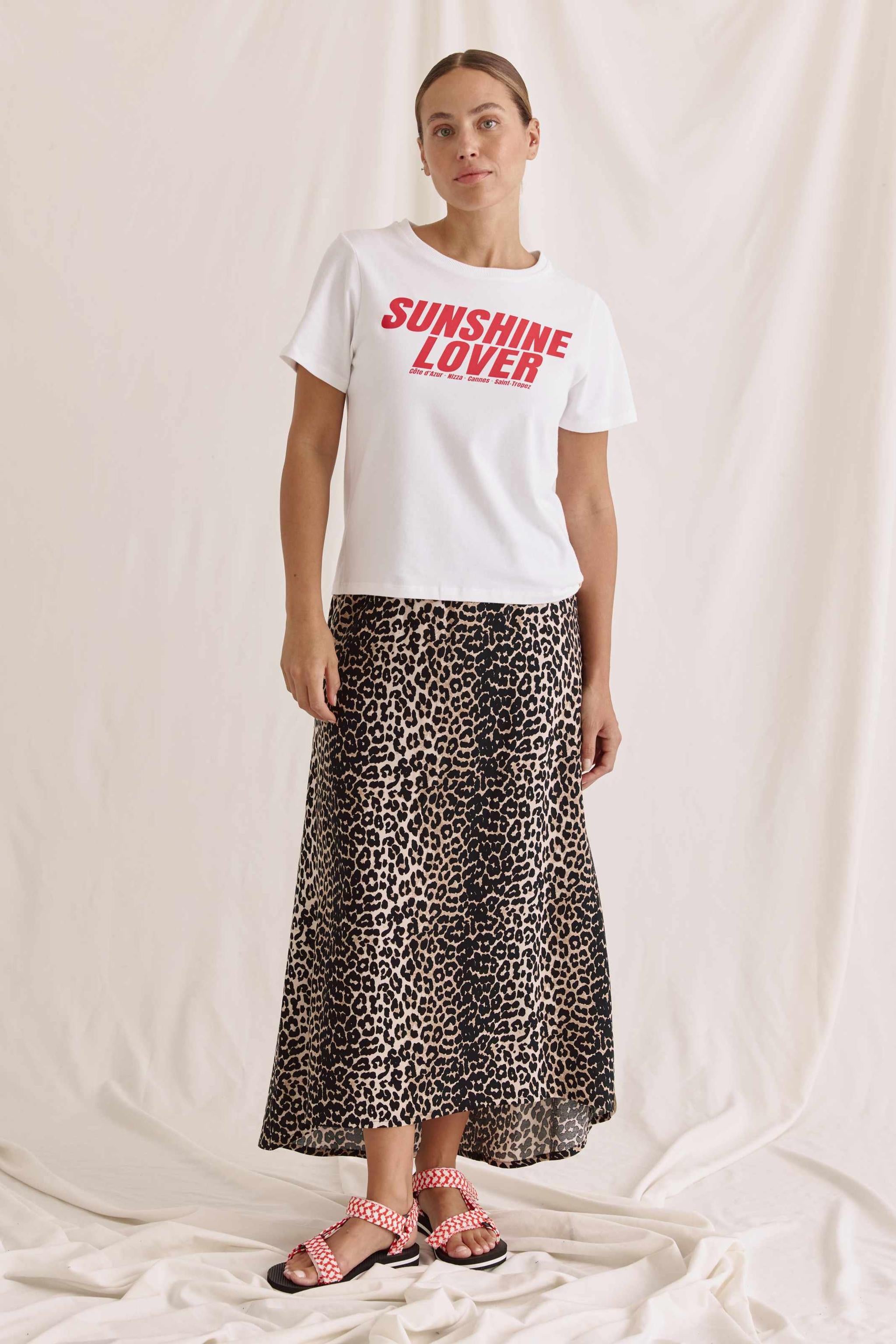 Soft Regular Fit T-Shirt Round Neck And Sunshine Lover Print