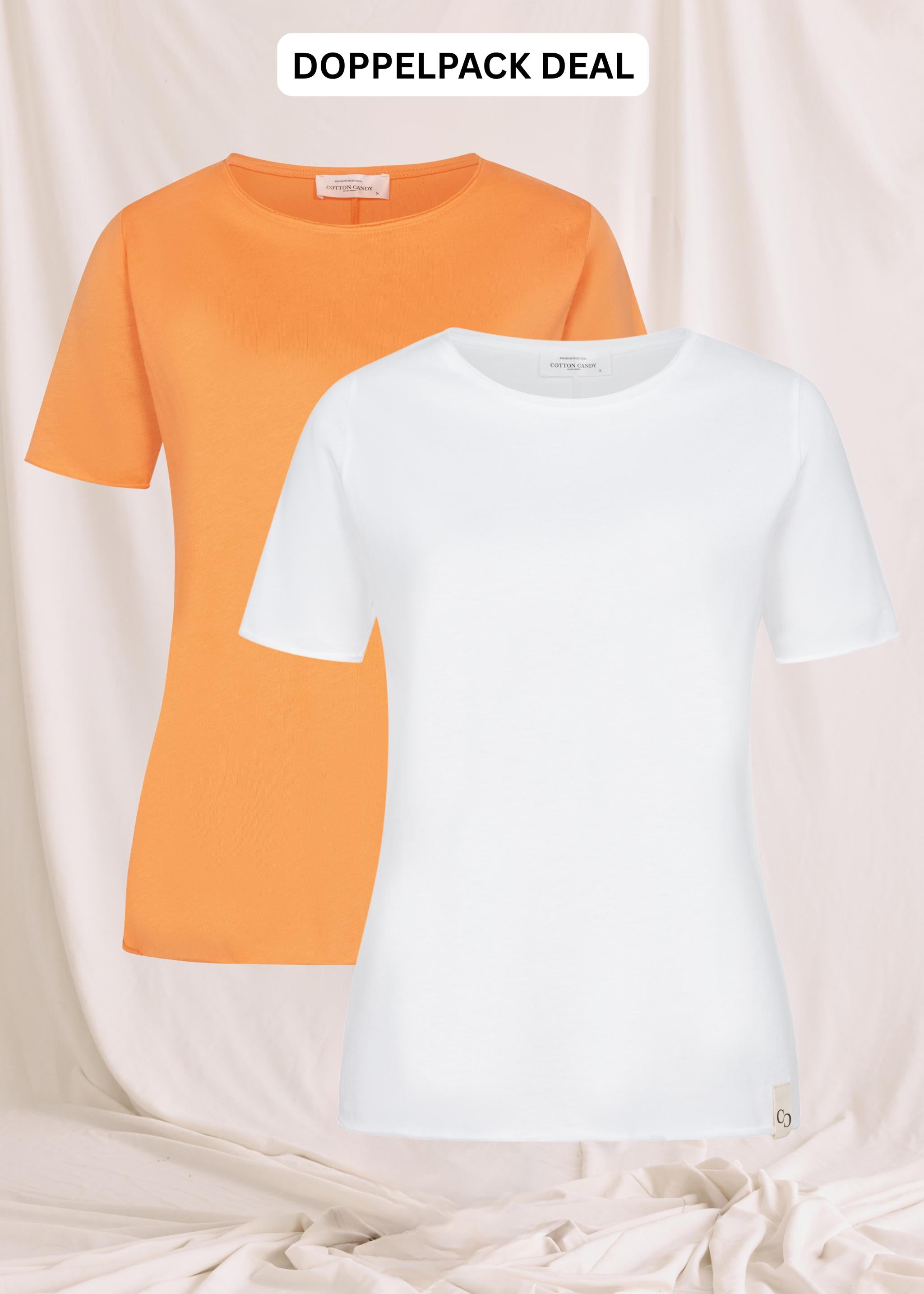 Softes T-Shirt Mit O-Hals -Doppelpack
