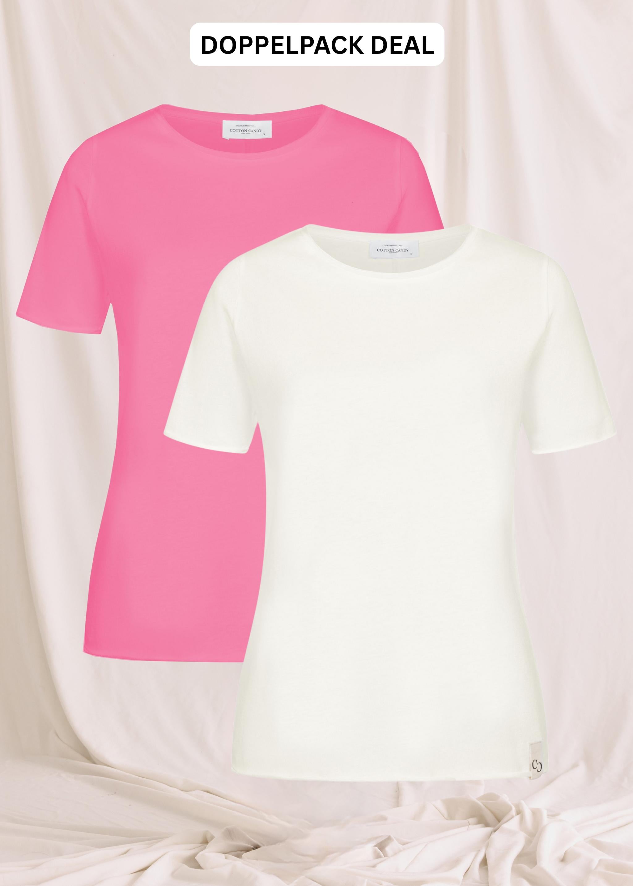 Softes T-Shirt Mit O-Hals -Doppelpack
