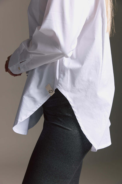 Oversized Bluse Mit Ärmelsaumdetail