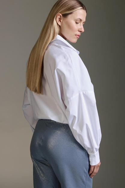 Oversized Bluse Mit Ballonärmeln