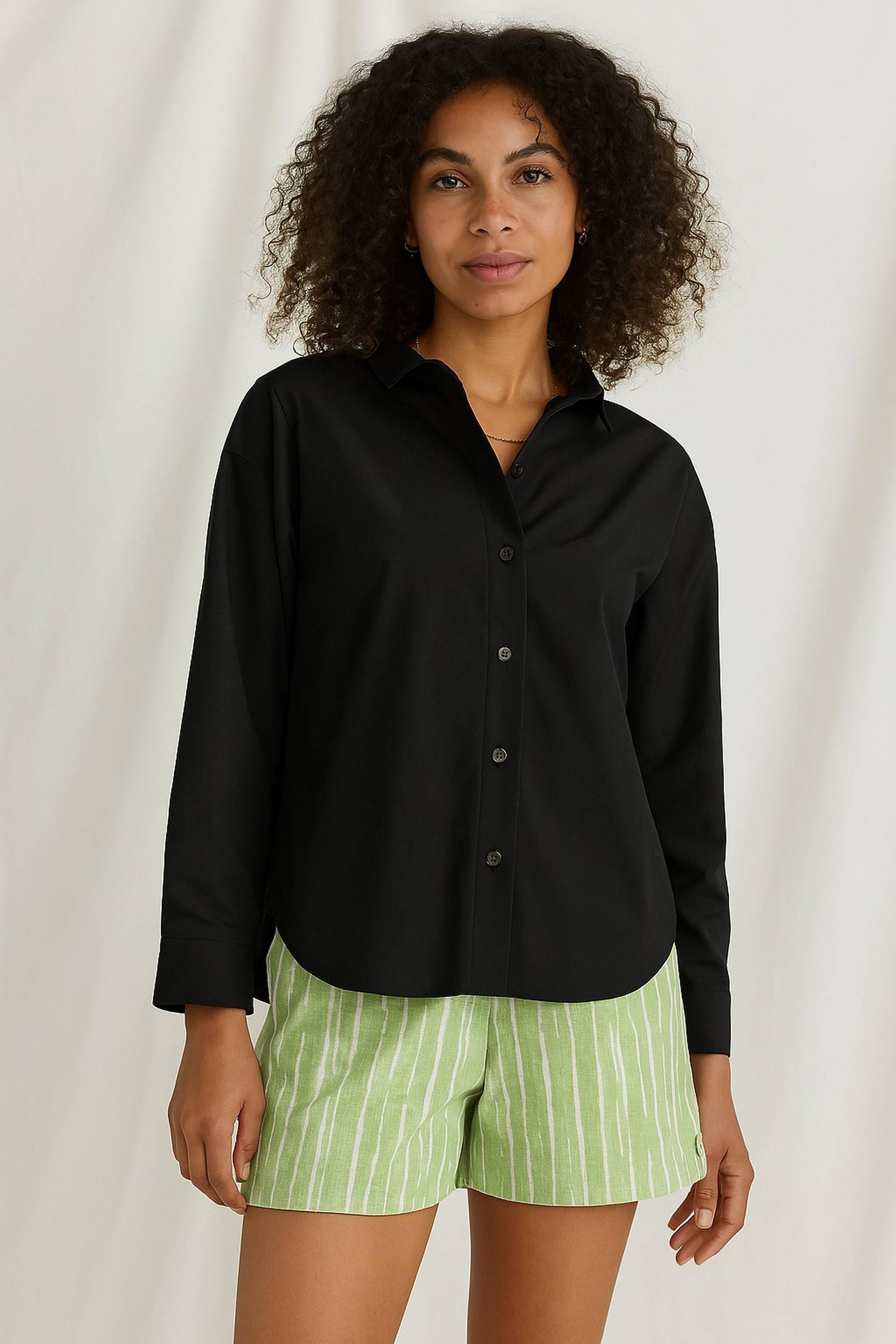 Bluse Mit Verkürztem Rücken Und Volants