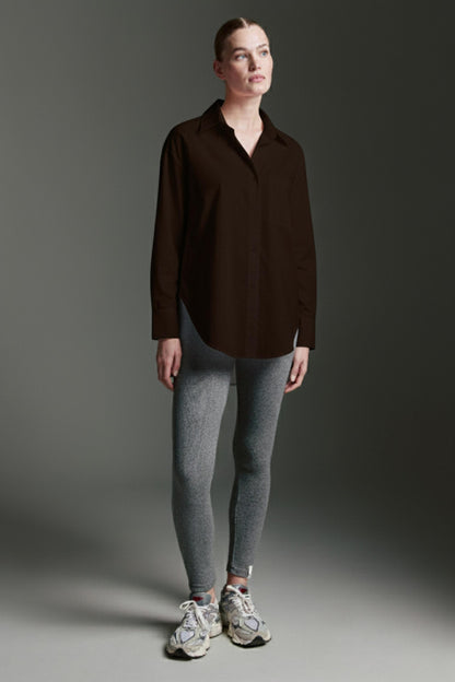 Oversized Bluse Mit Knopfleiste Auf Dem Rücken