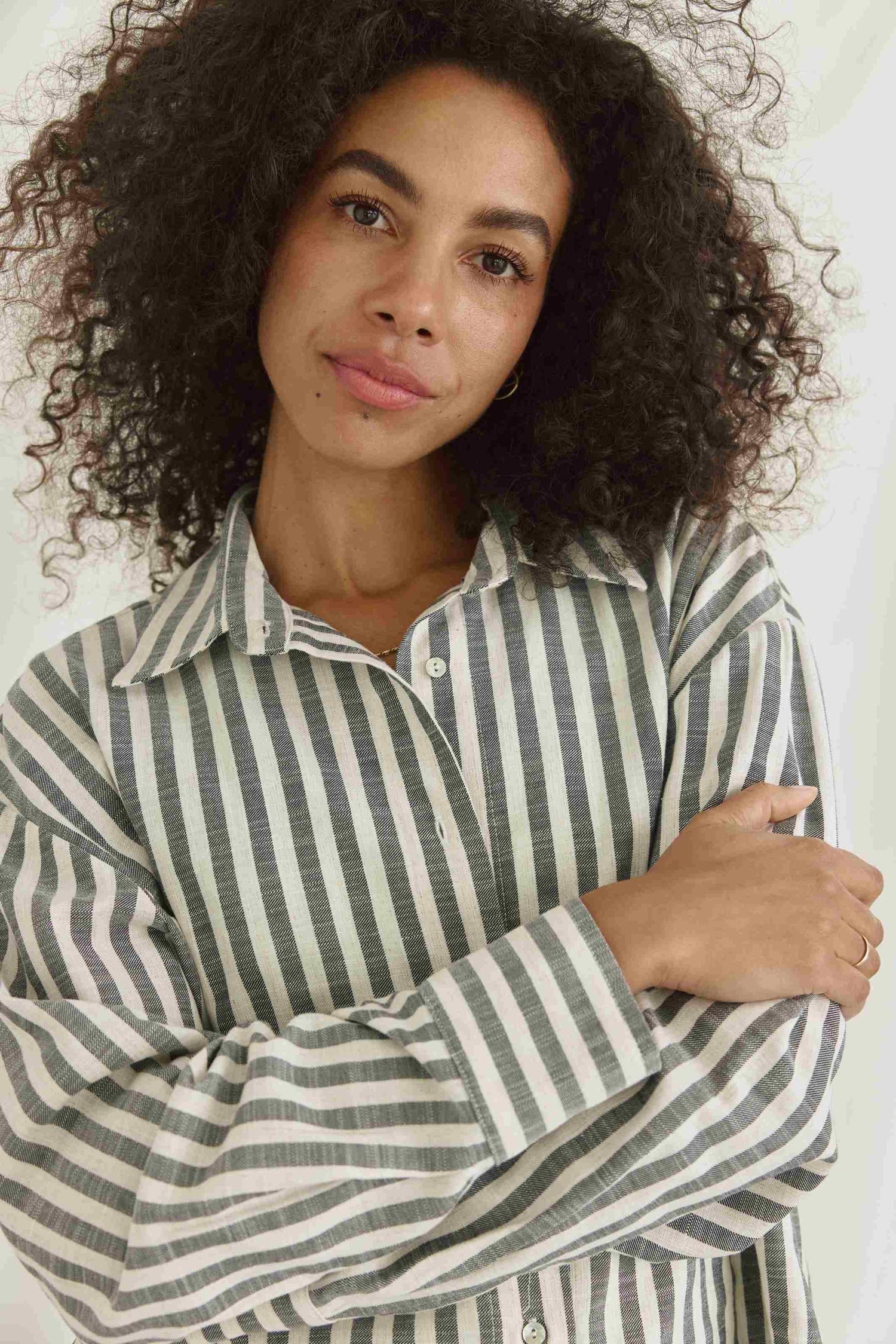 Gestreifte Bluse Mit Rückendetail