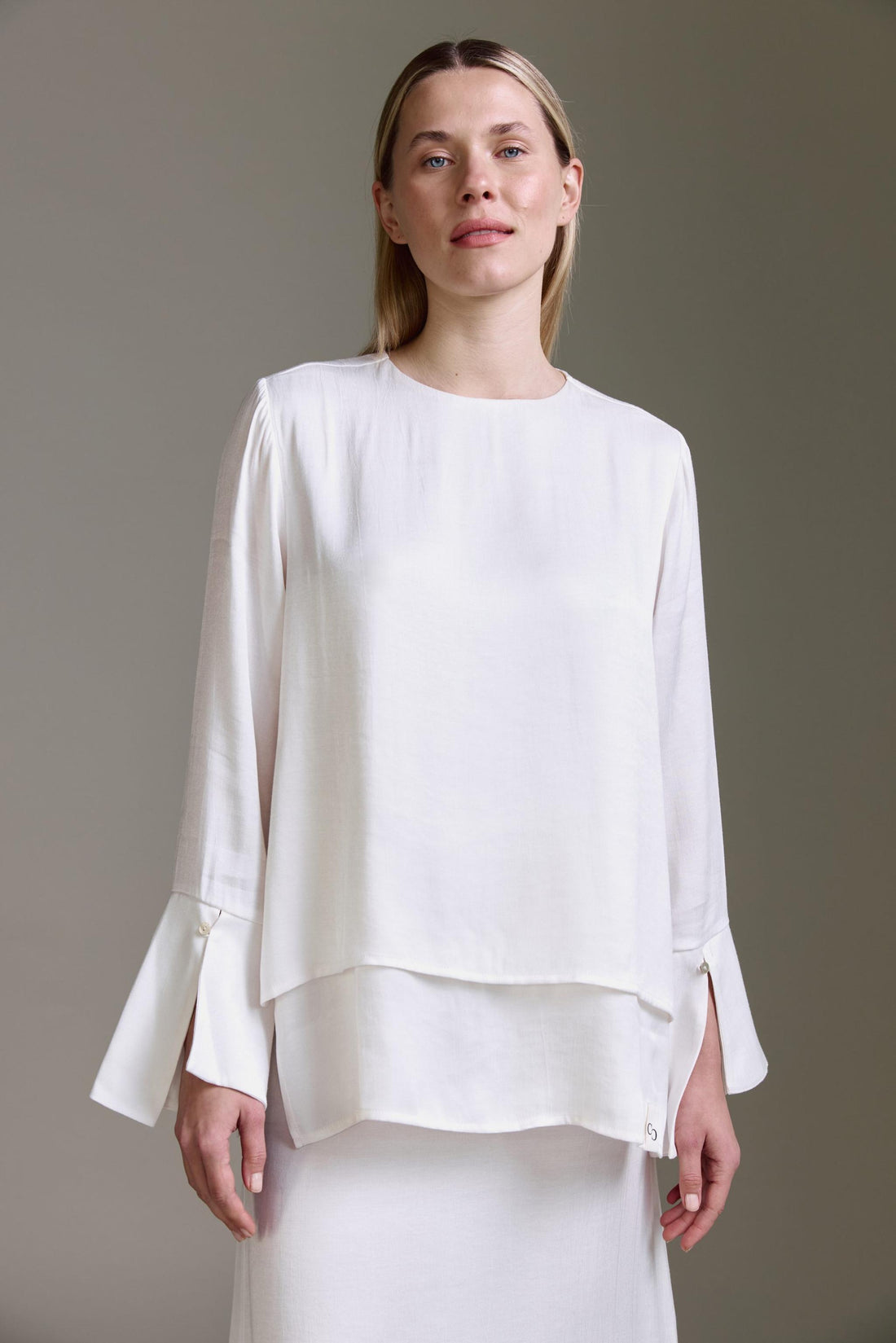 Gewaschene Bluse Mit Schlitzdetails