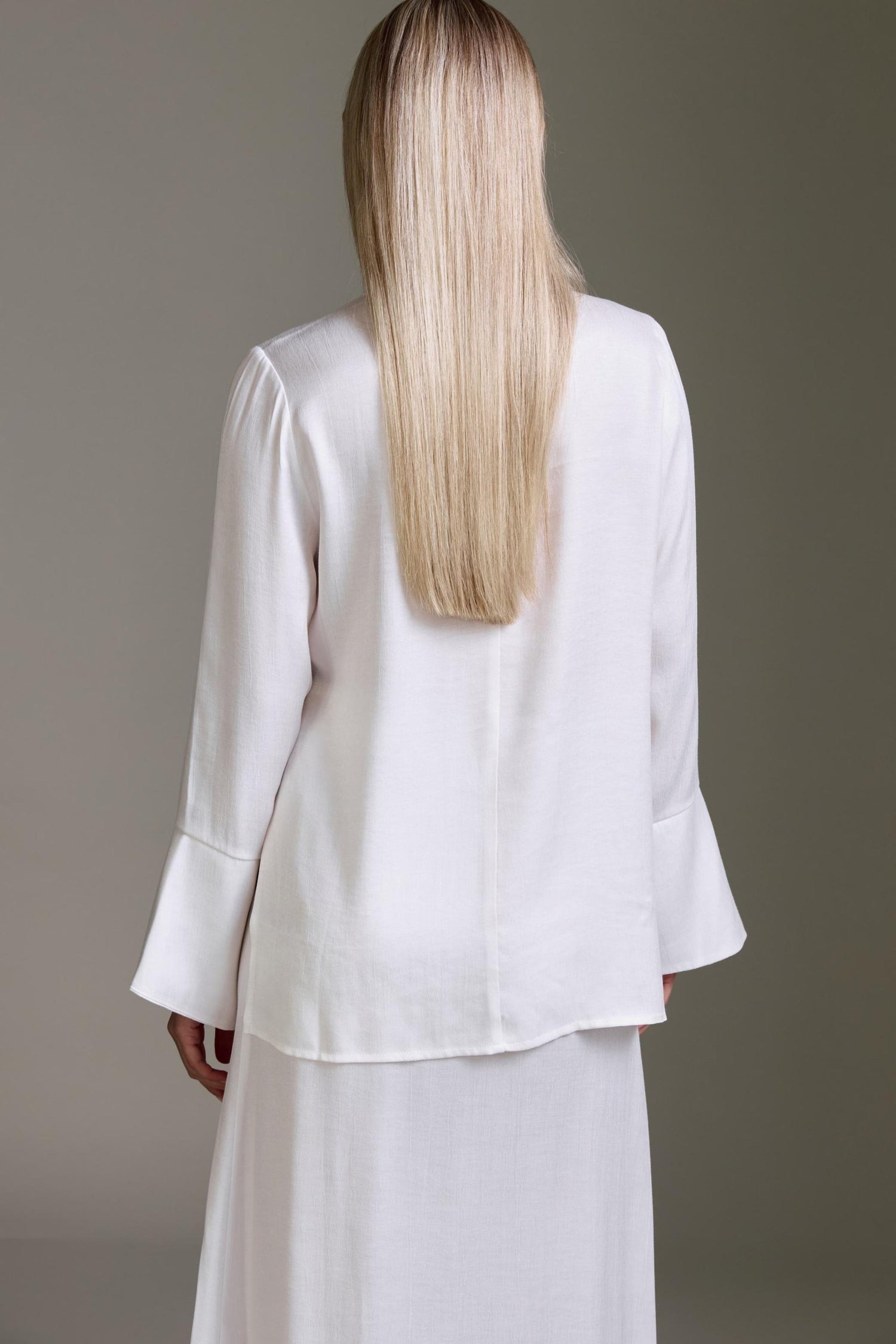 Gewaschene Bluse Mit Schlitzdetails