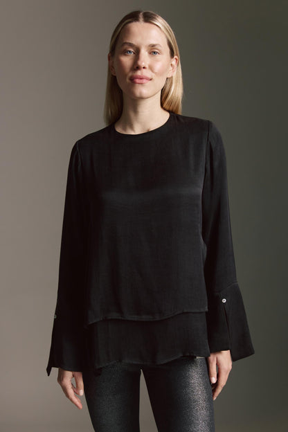 Gewaschene Bluse Mit Schlitzdetails
