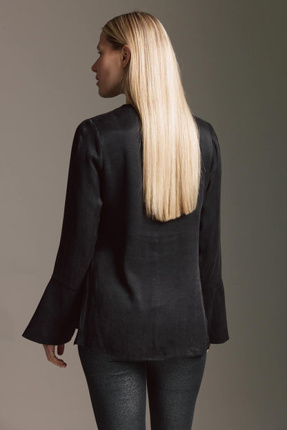 Gewaschene Bluse Mit Schlitzdetails