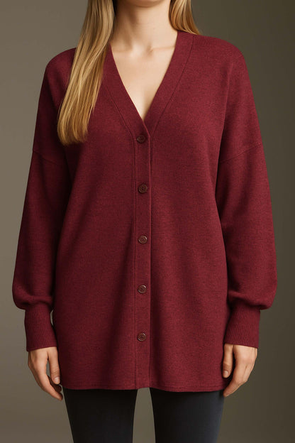 Cozy Cardigan Mit Ballonärmeln Und Besonderer Ärmelmanschette