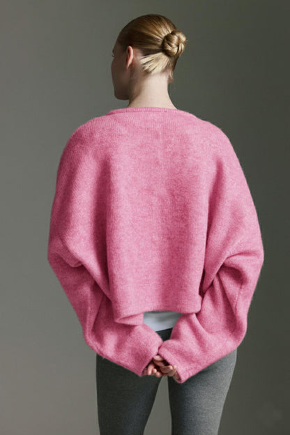 Kurzer Cape Cardigan Mit Einem Knopf