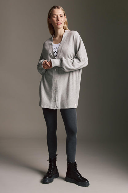 Cozy Cardigan Mit Ballonärmeln Und Besonderer Ärmelmanschette