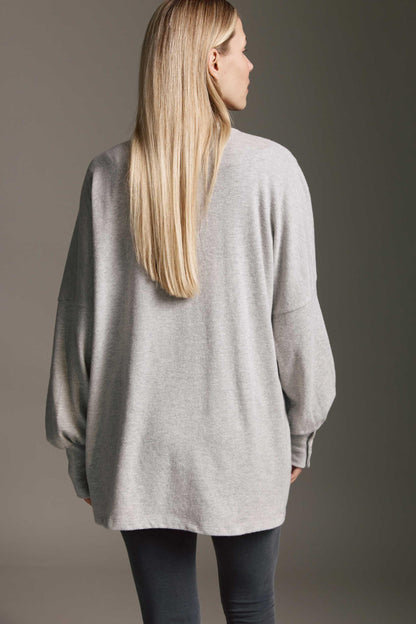 Cozy Cardigan Mit Ballonärmeln Und Besonderer Ärmelmanschette