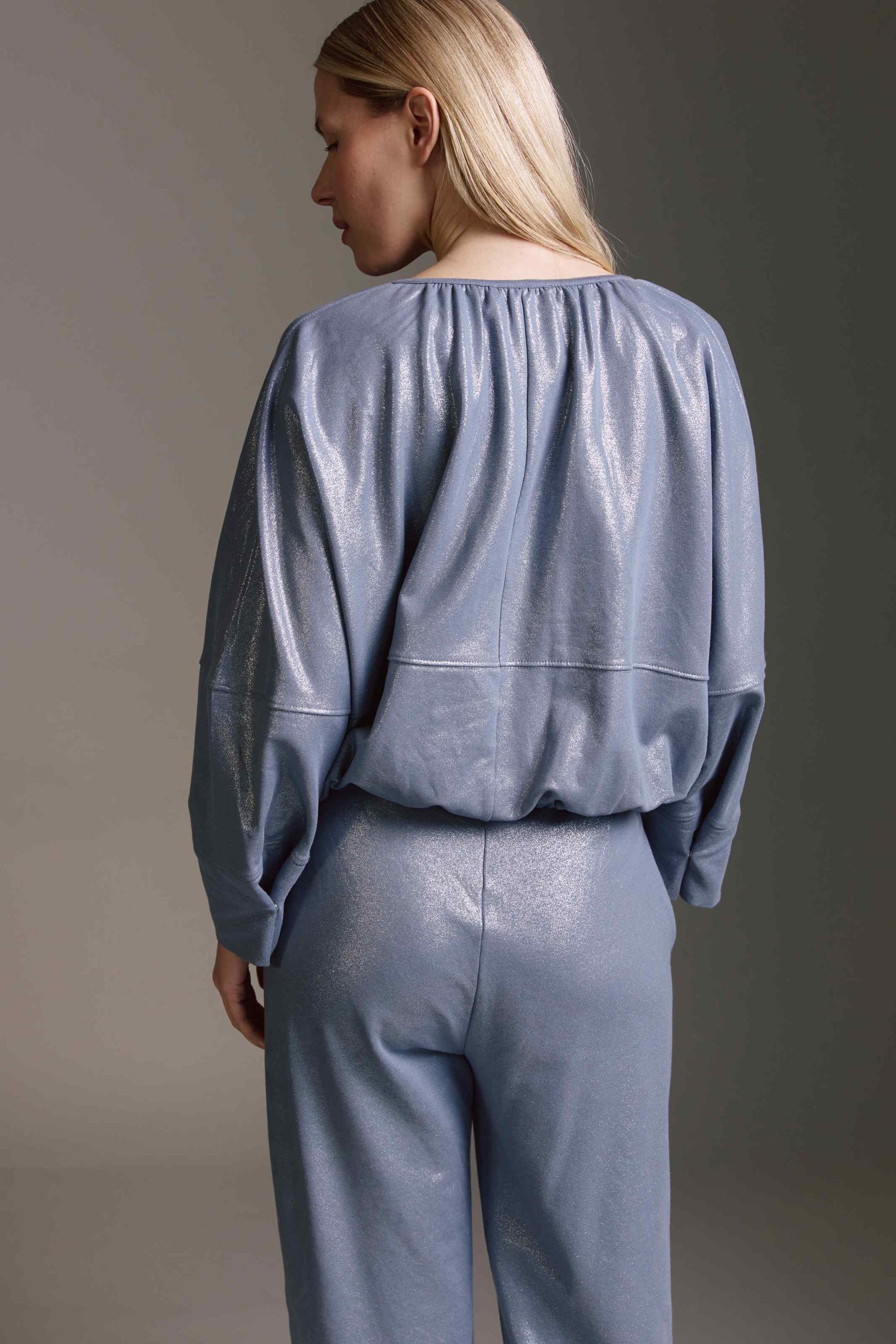Sweatjacke Mit Tunnelzug Und Glitterprint